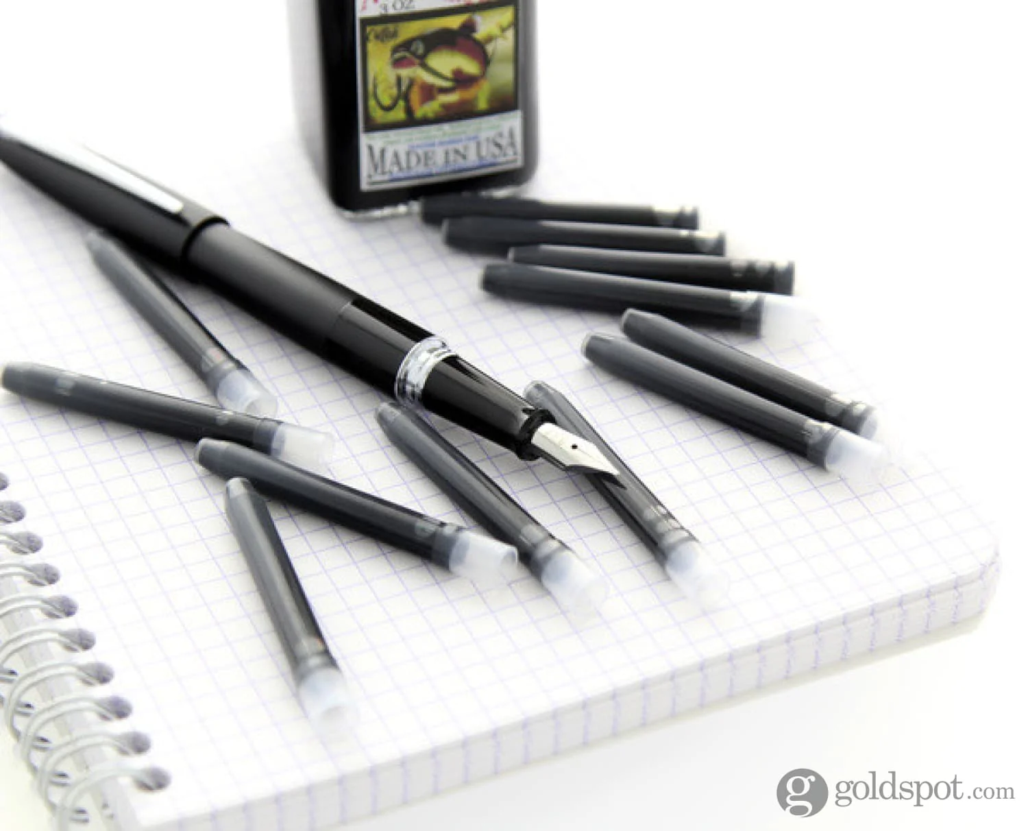 Gift Set with a Fountain Pen, Bottled Ink, Notebook, & Ink Cartridge - Image 3