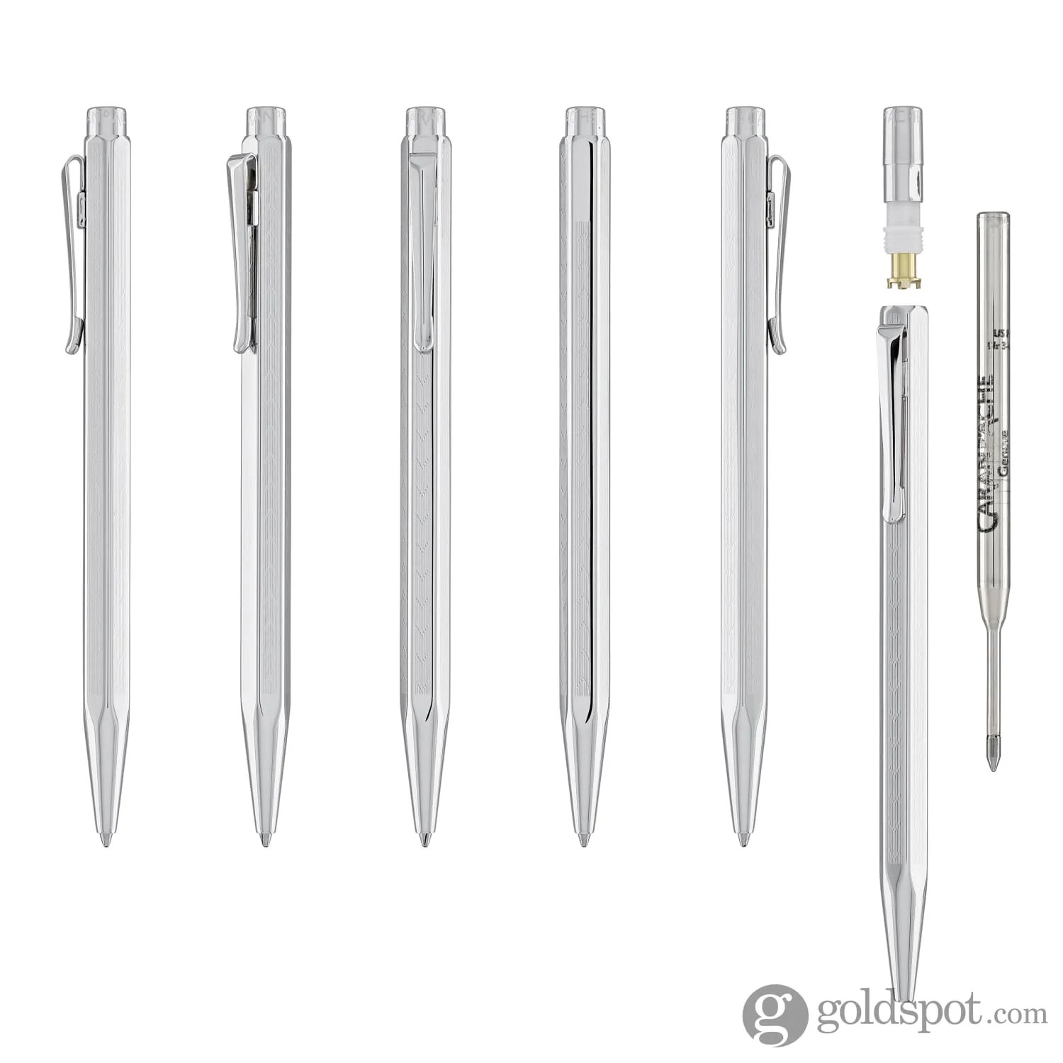 Caran d'Ache Ecridor Chevron Ballpoint Pen in Rhodium - Image 6