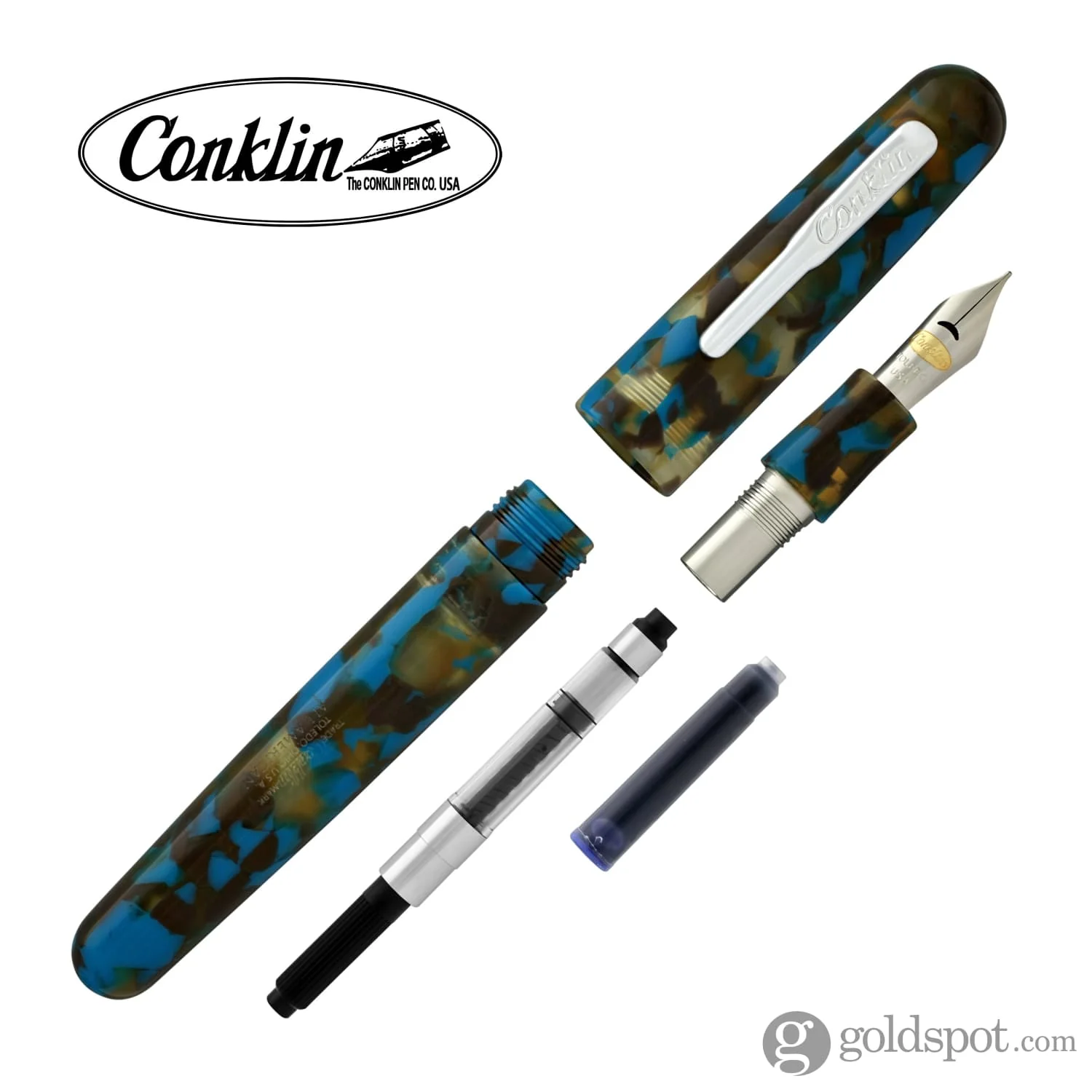 Conklin All American Fountain Pen in Southwest Turquoise - Image 7