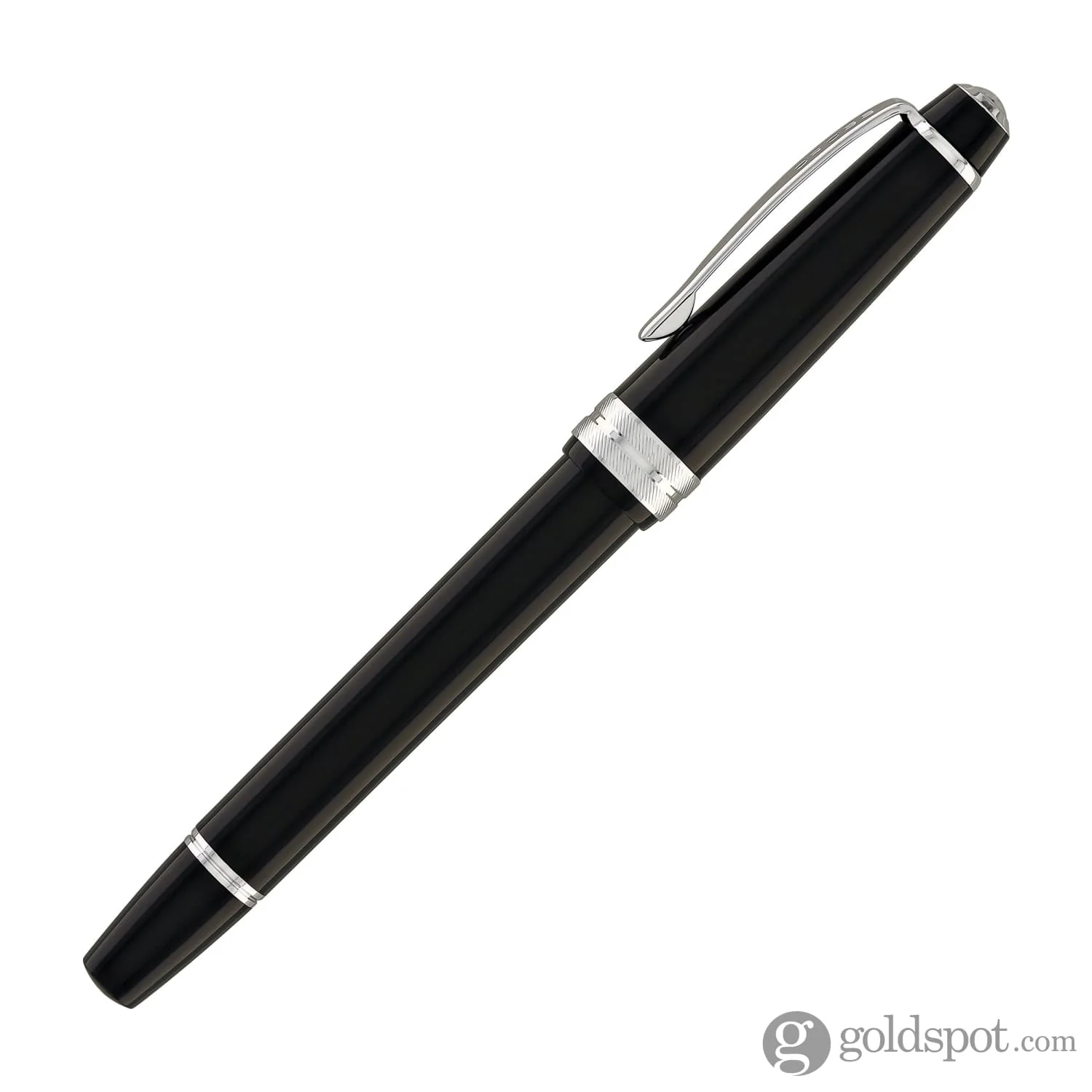 Cross Bailey Light Fountain Pen in Glossy Black Resin with Chrome Trim - Image 5