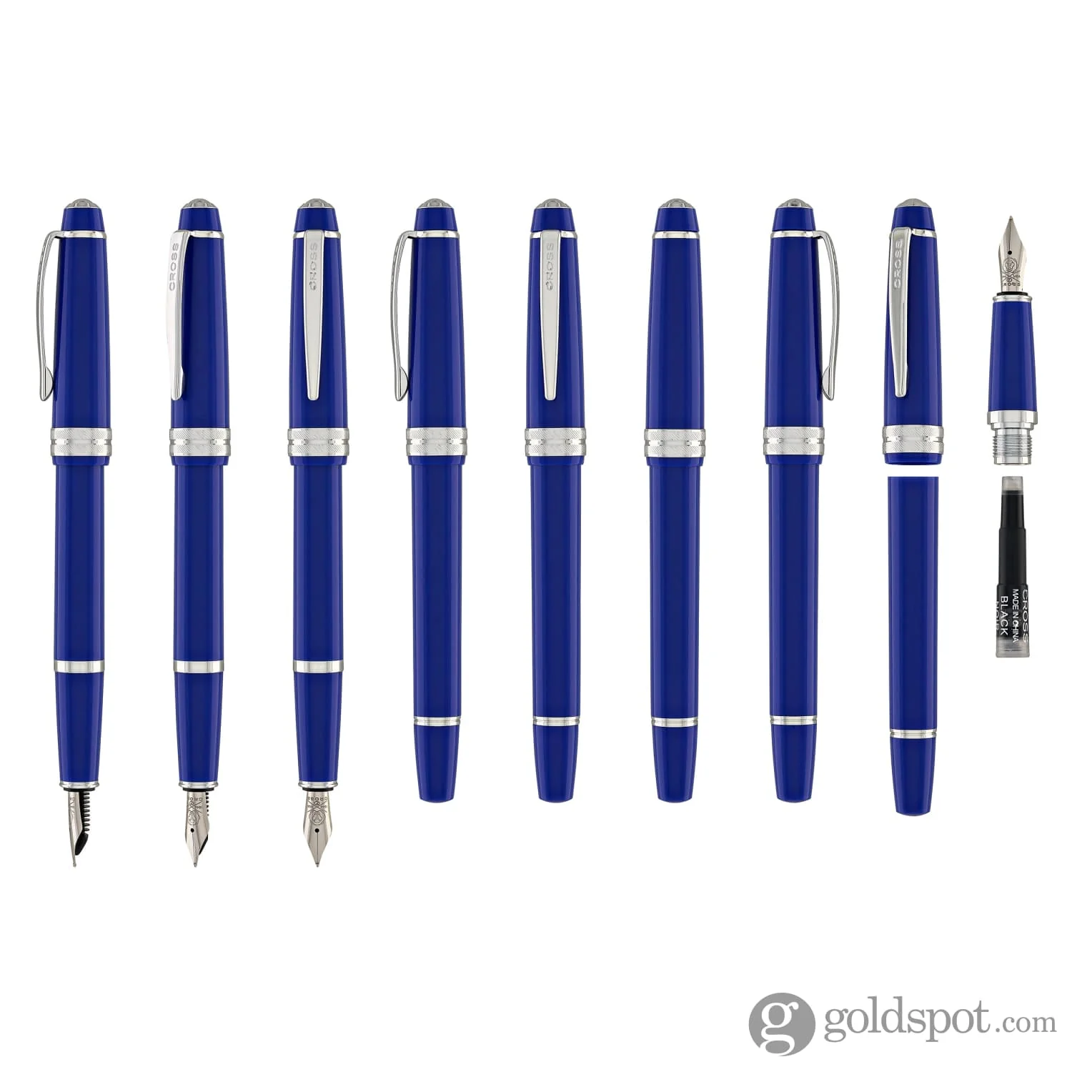 Cross Bailey Light Fountain Pen in Polished Blue Resin - Image 8