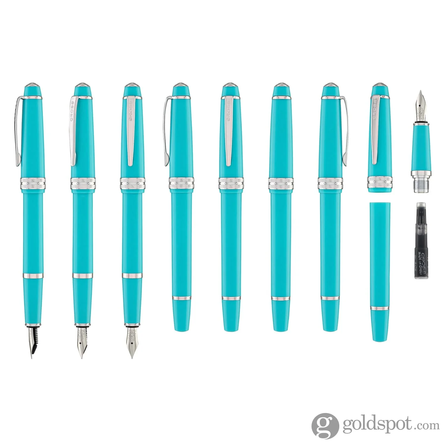 Cross Bailey Light Fountain Pen in Polished Teal Resin - Image 8