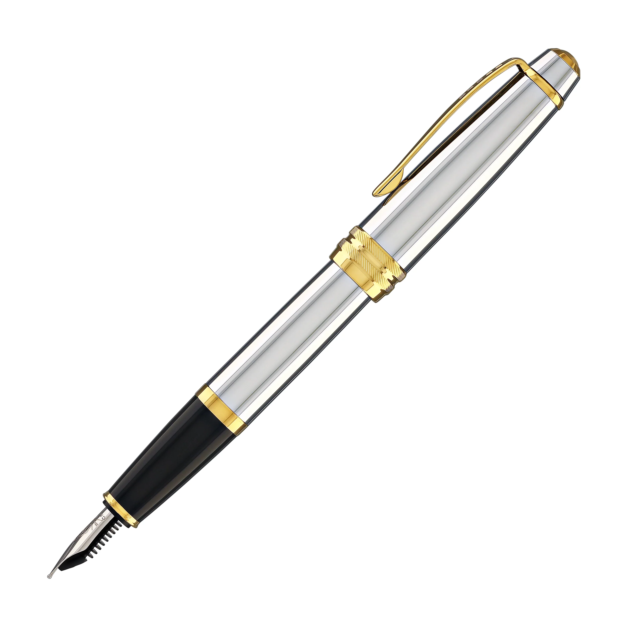 Cross Bailey Fountain Pen in Medalist Chrome with Gold Trim - Medium Point - Image 4
