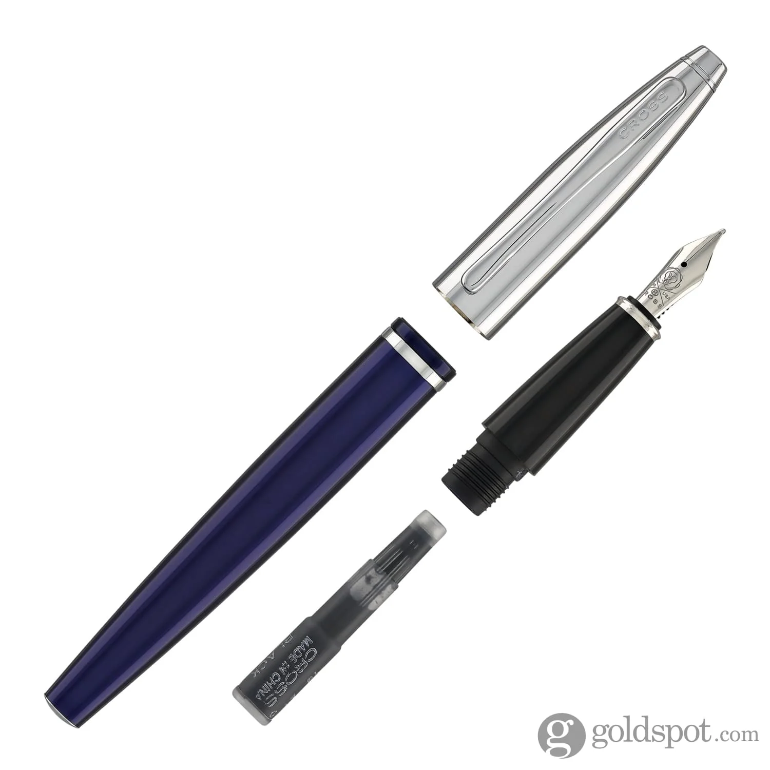 Cross Calais Fountain Pen in Blue Lacquer - Medium Point - Image 7