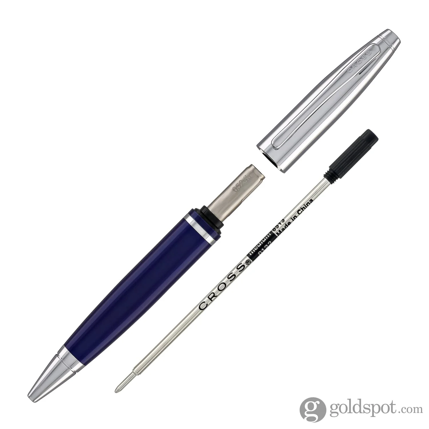 Cross Calais Ballpoint Pen in Blue with Chrome Trim - Image 5