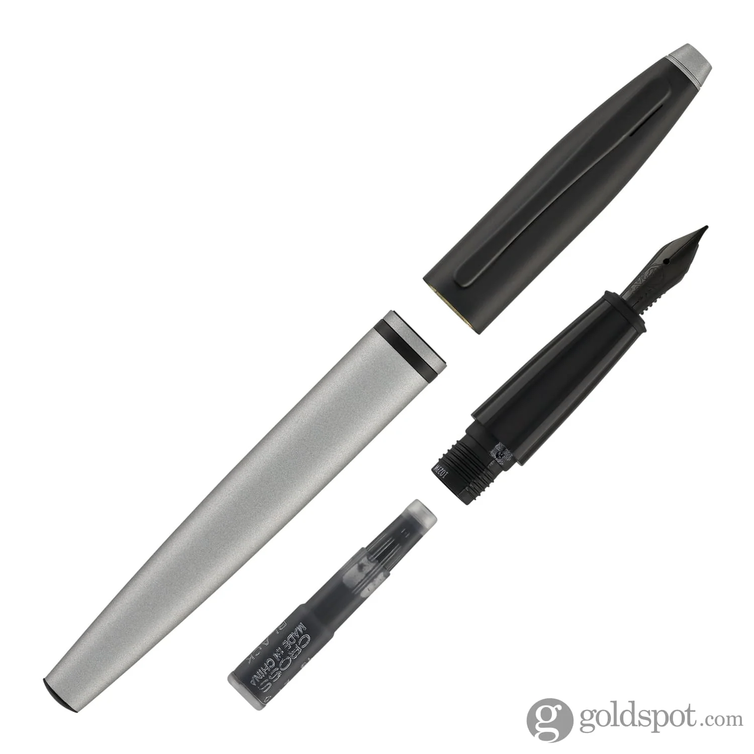 Cross Calais Fountain Pen in Matte Gray Lacquer with Black Trim - Image 7