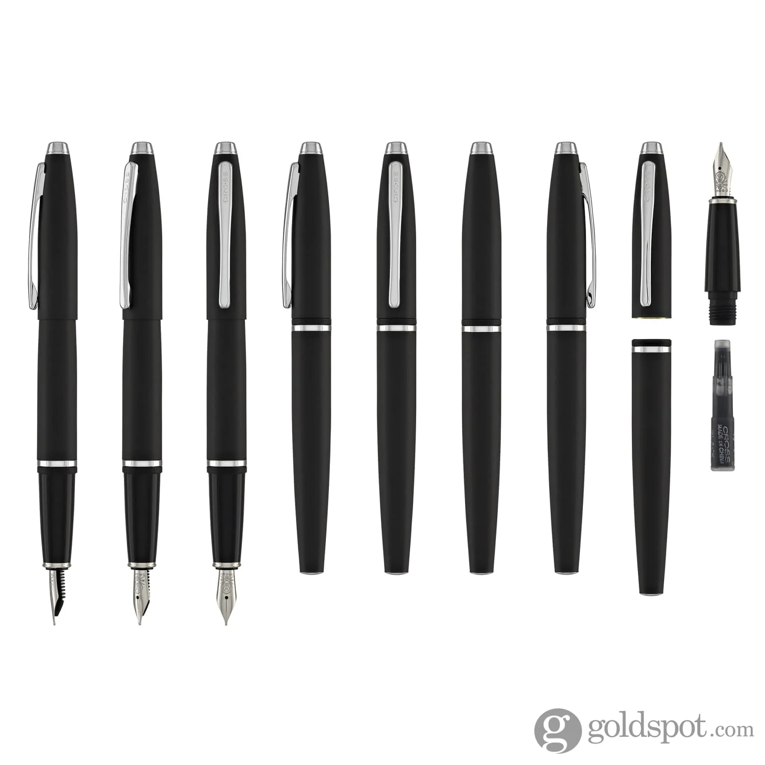 Cross Calais Fountain Pen in Matte Black - Medium Point - Image 8