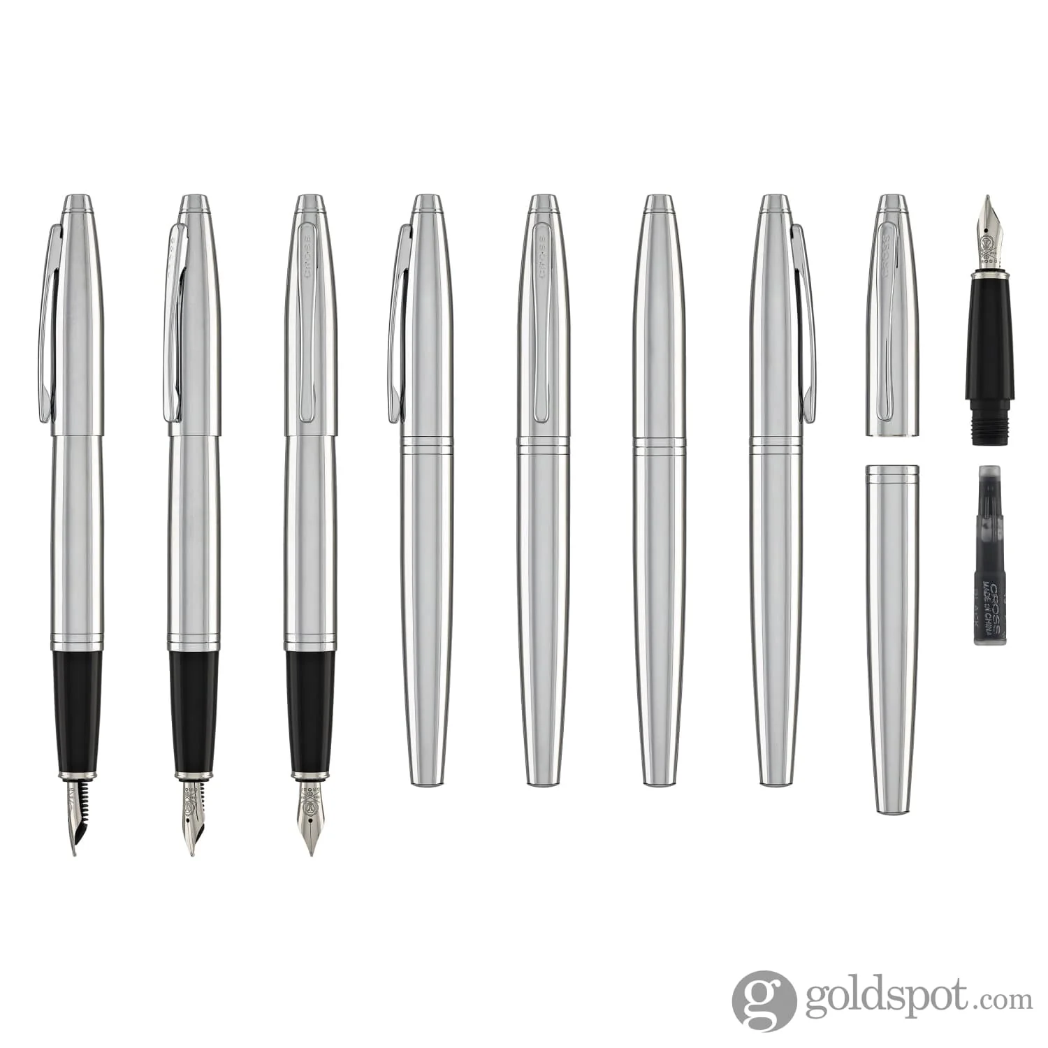 Cross Calais Fountain Pen in Polished Chrome - Medium Point - Image 8