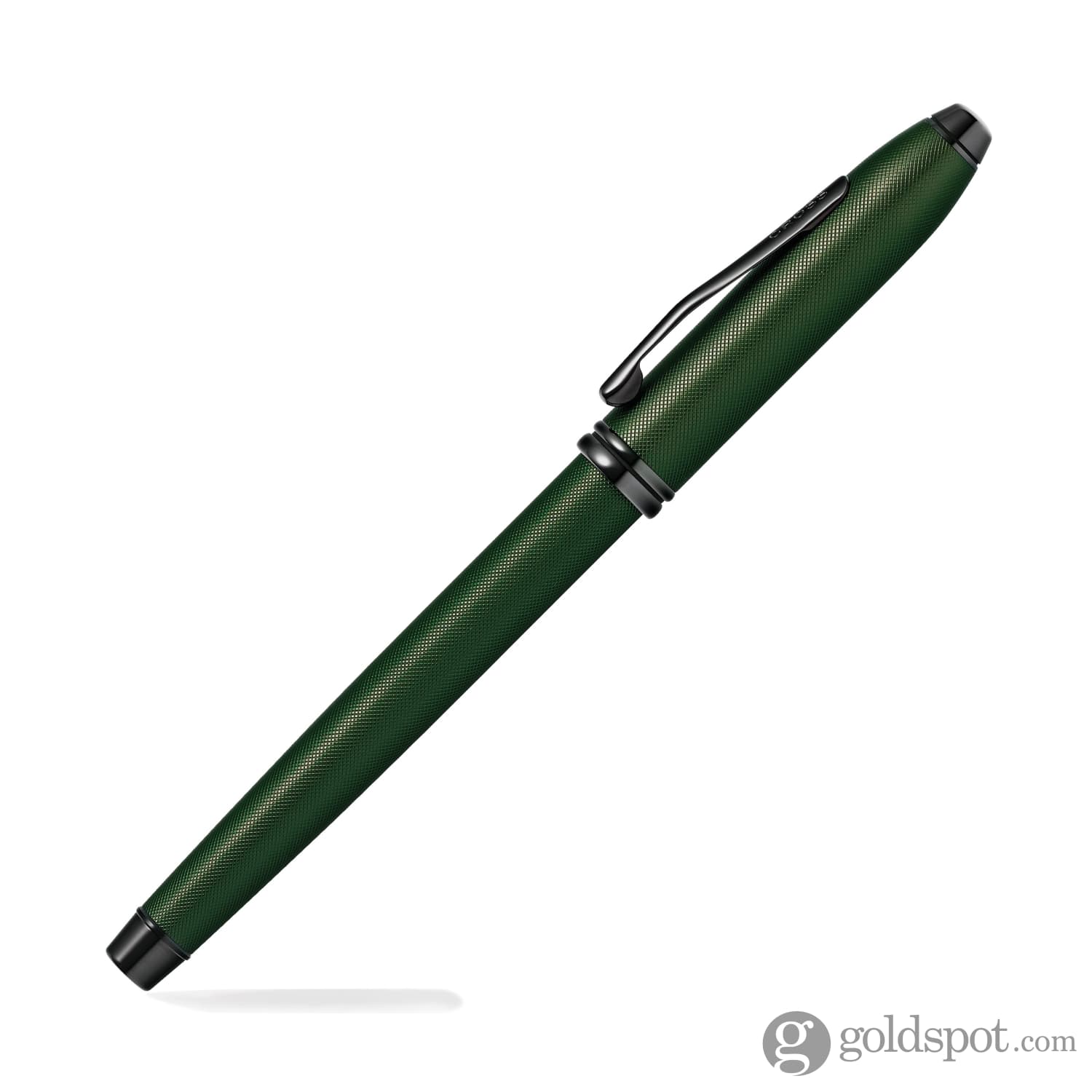 Cross Townsend Rollerball Pen in Green PVD Micro Knurl - Image 4