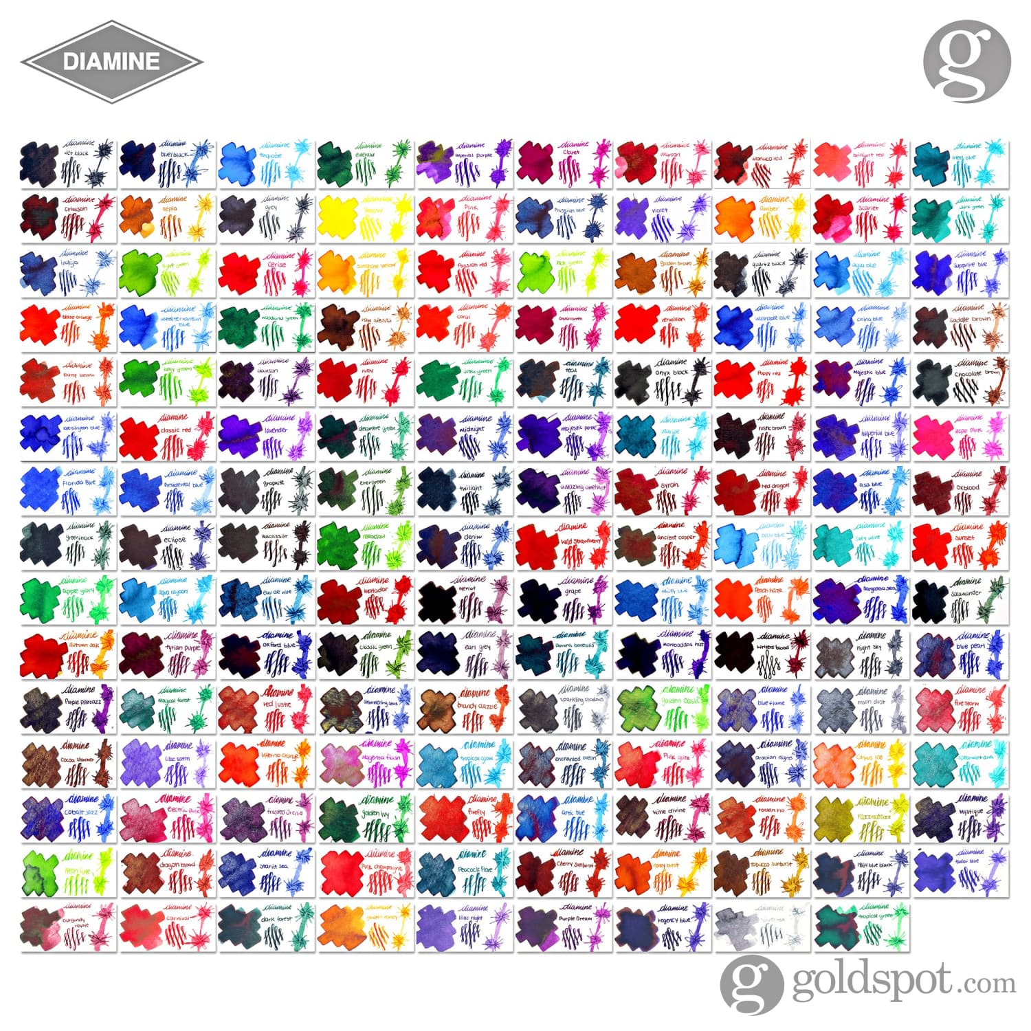 Diamine Shimmer Bottled Ink in Blue Flame - 50 mL - Image 3