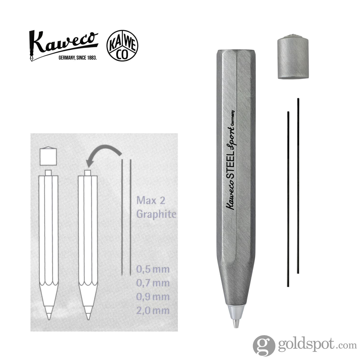 Kaweco Steel Sport Mechanical Pencil - 0.7mm - Image 3