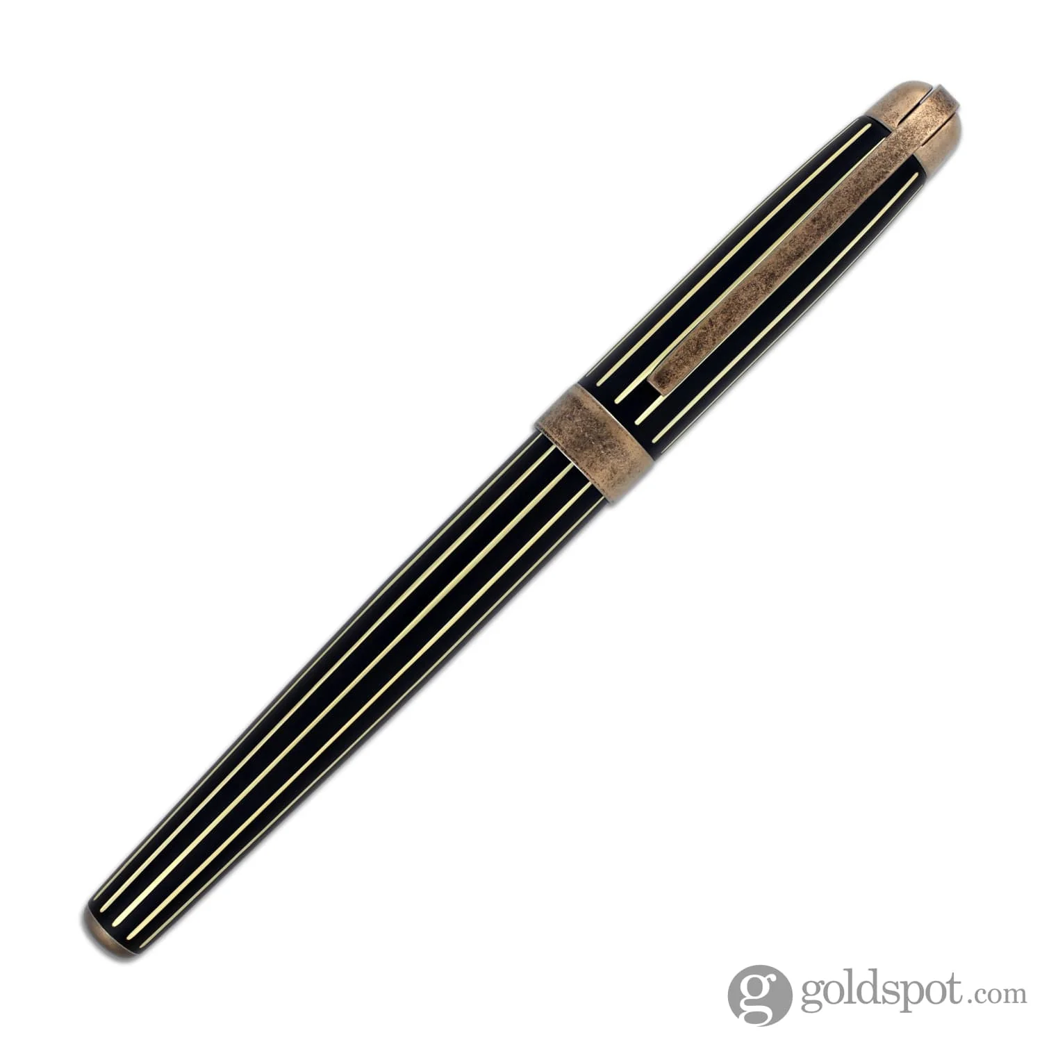 Laban Antique II Fountain Pen in Rose Gold with Lines - Medium Point - Image 4