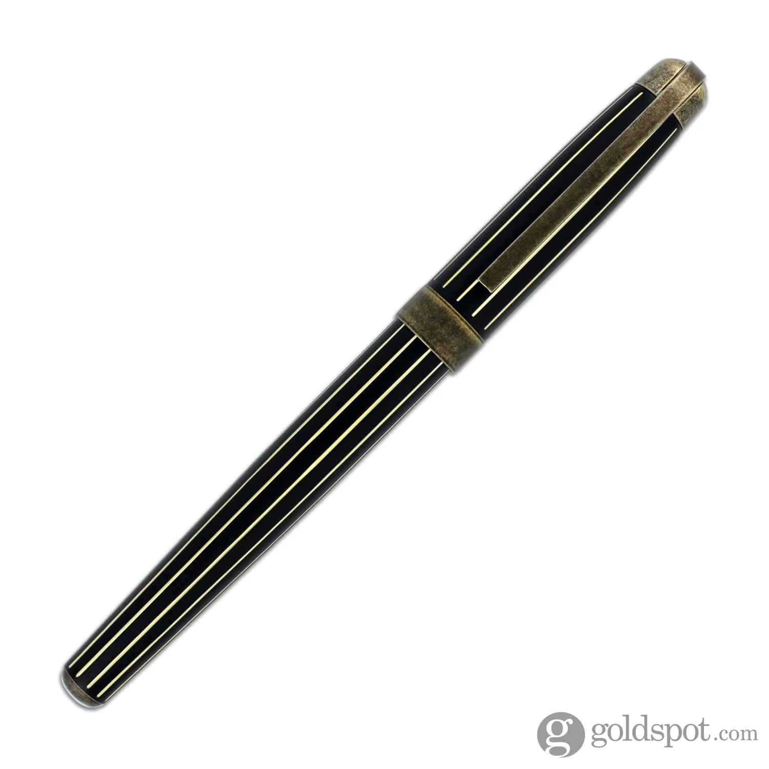 Laban Antique II Fountain Pen in Gold with Lines - Image 4