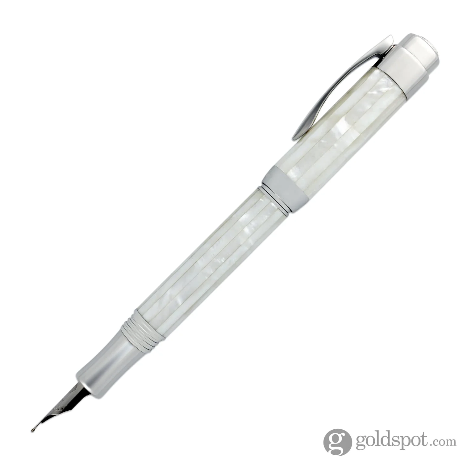 Laban Mother of Pearl Fountain Pen in White - Image 3
