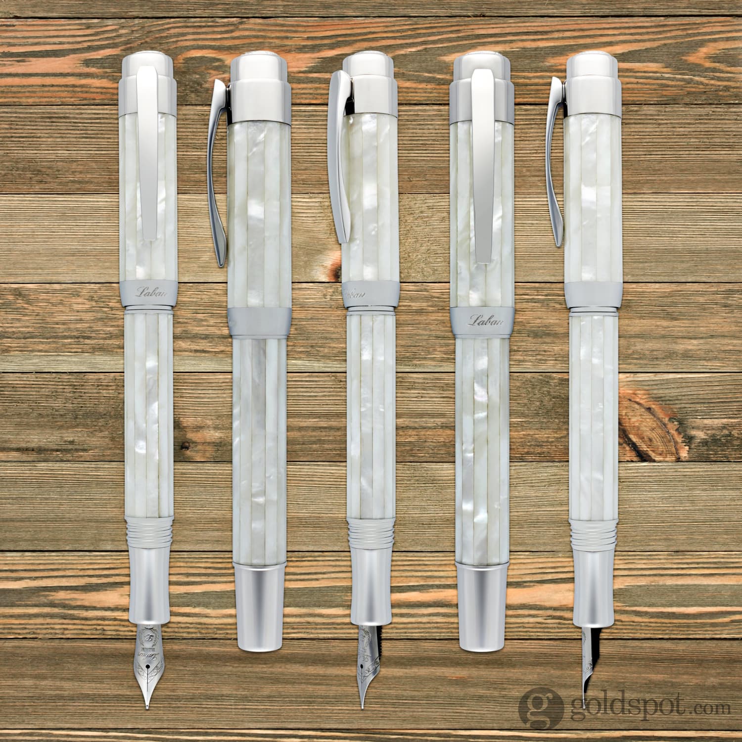 Laban Mother of Pearl Fountain Pen in White - Image 6