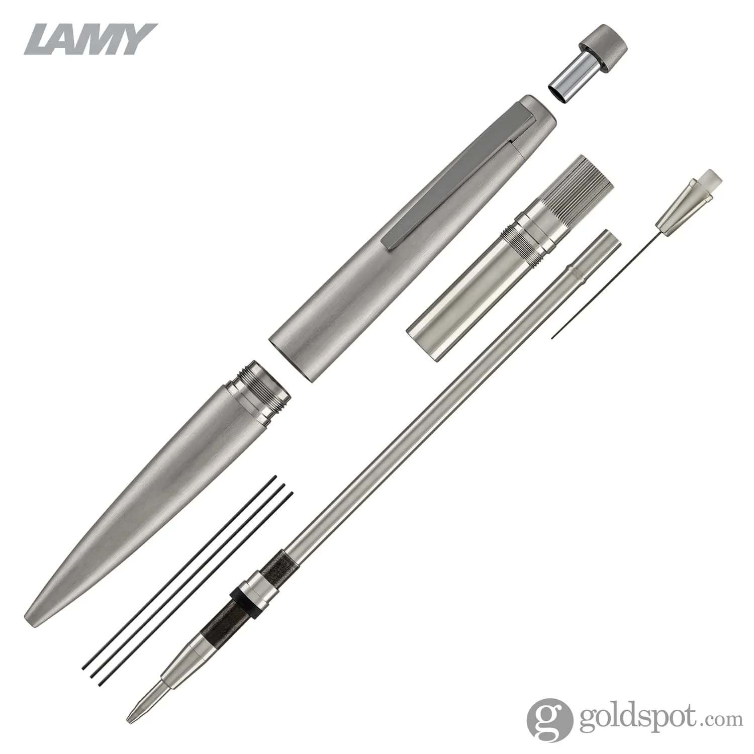 Lamy 2000 Mechanical Pencil in Brushed Stainless Steel - 0.7mm - Image 6