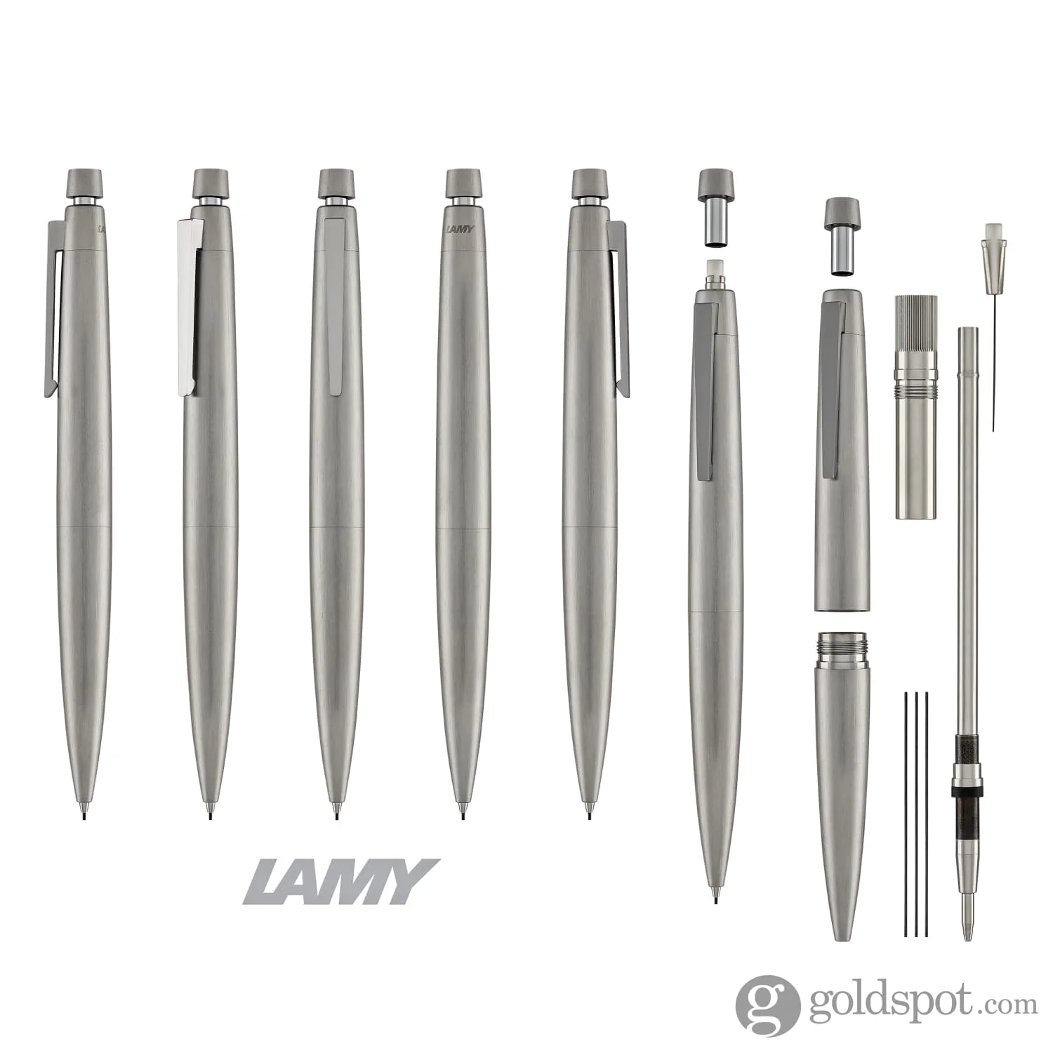Lamy 2000 Mechanical Pencil in Brushed Stainless Steel - 0.7mm - Image 7