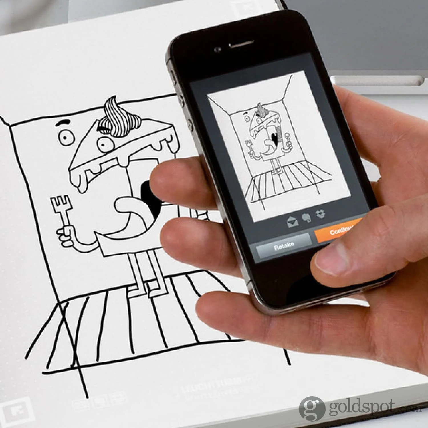 Leuchtturm 1917 Whitelines Link Hardcover Dot Grid Notebook in Black - A5 - Image 3