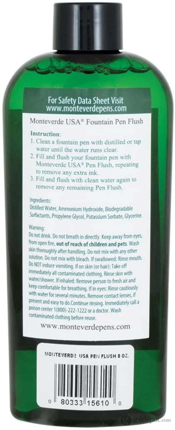 Monteverde Fountain Pen Flush to Clean Stubborn Build-Up - 8 oz - Image 4