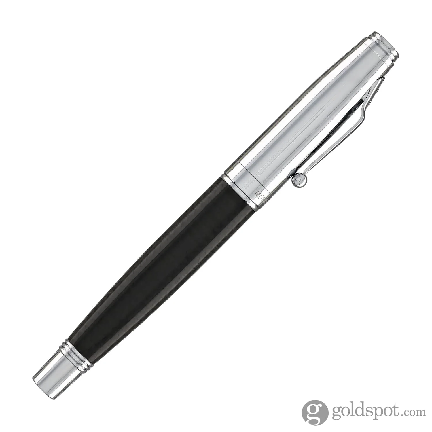 Monteverde Invincia Fountain Pen in Chrome & Carbon Fiber - Medium Point - Image 6