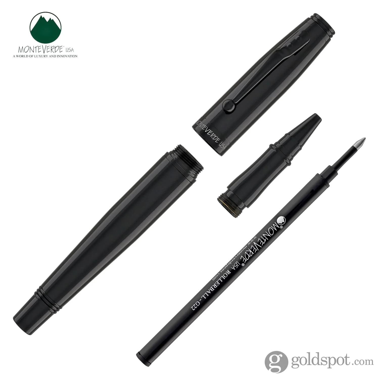 Monteverde Invincia Rollerball Pen in Stealth Black - Image 7