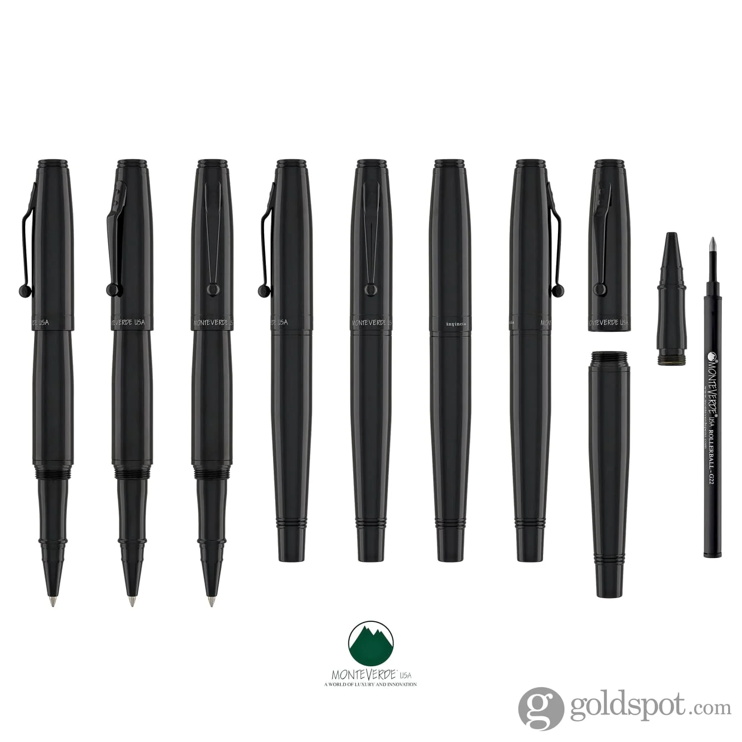 Monteverde Invincia Rollerball Pen in Stealth Black - Image 8