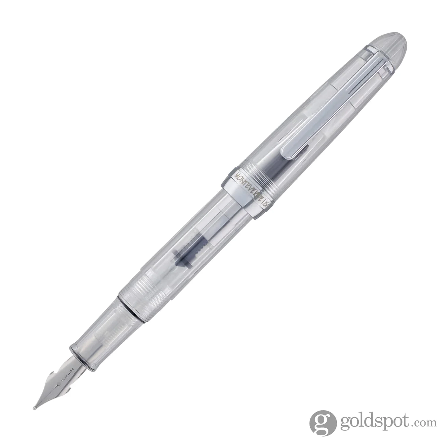 Monteverde Monza Fountain Pen in Crystal Clear - Fine, Medium and Omniflex Nibs - Pack of 3 - Image 3