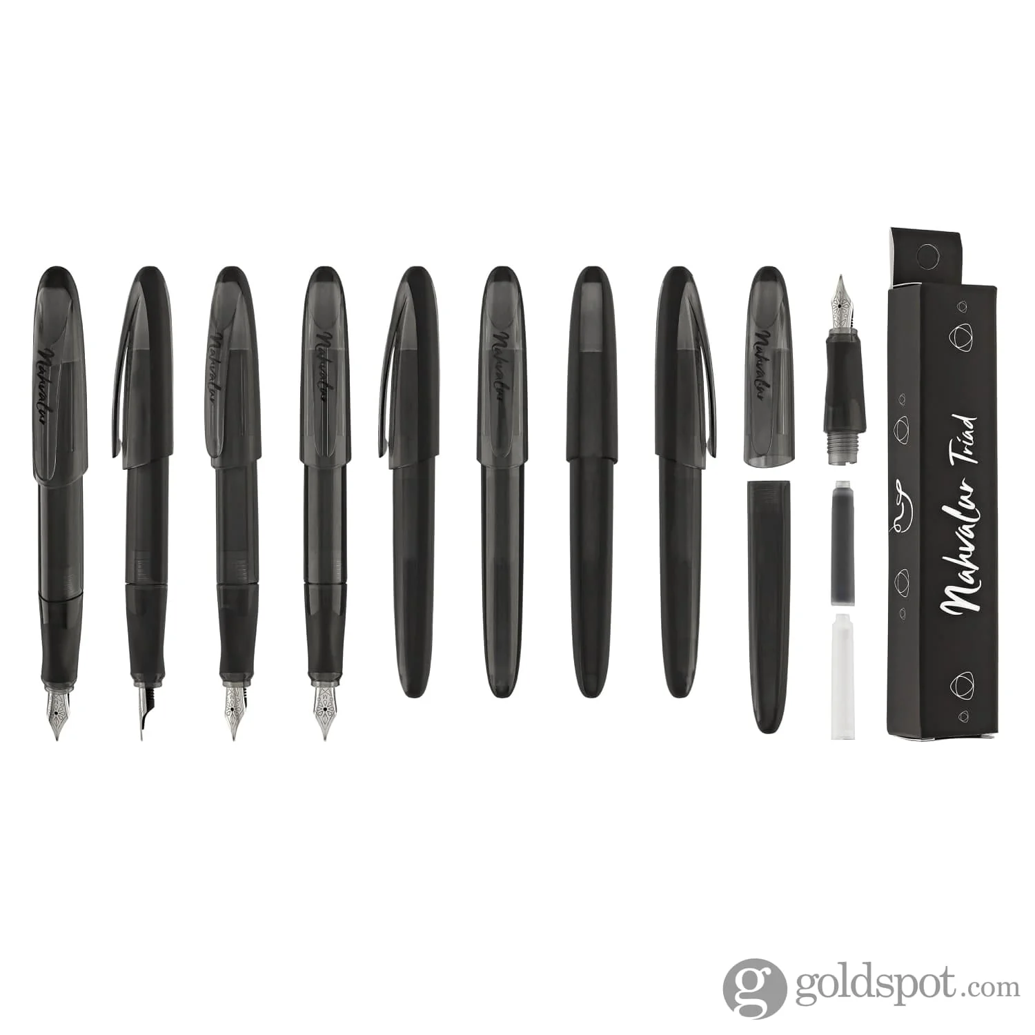 Nahvalur Triad Collection Fountain Pen in Black - Image 9