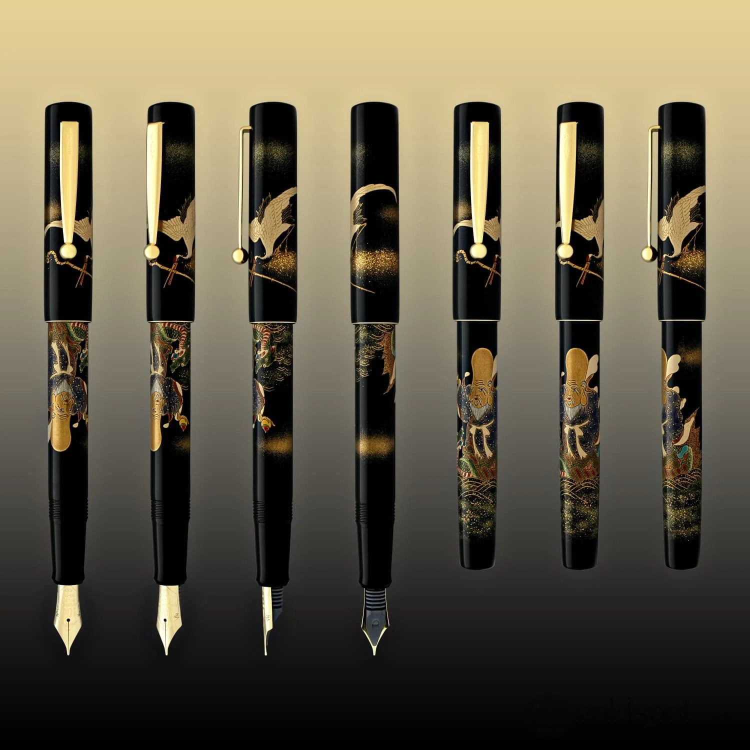 Namiki Yukari 100th Anniversary Fountain Pen in Seven Gods Fuku-roku-ju - 18K Gold Medium Point - Image 4