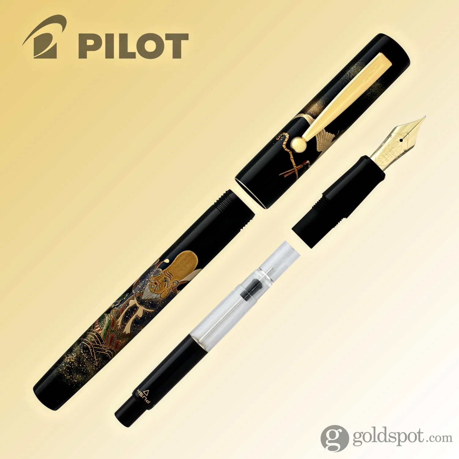 Namiki Yukari 100th Anniversary Fountain Pen in Seven Gods Fuku-roku-ju - 18K Gold Medium Point - Image 5