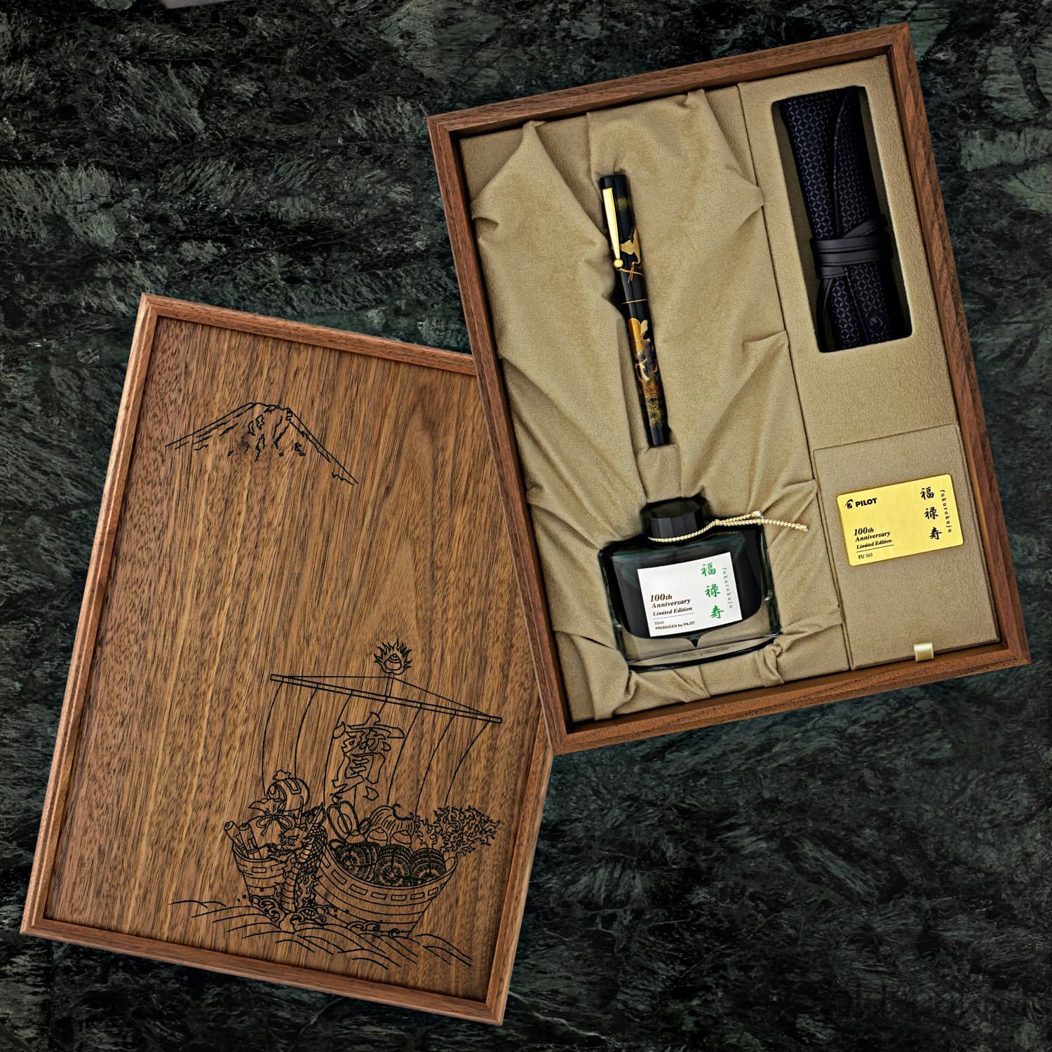 Namiki Yukari 100th Anniversary Fountain Pen in Seven Gods Fuku-roku-ju - 18K Gold Medium Point - Image 7