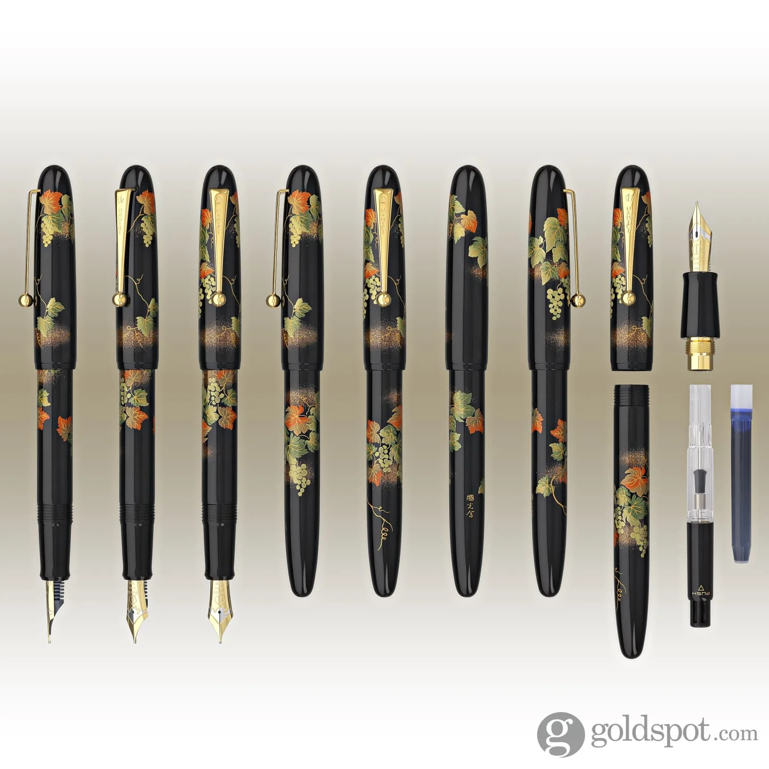 Namiki Yukari Fountain Pen in Grapevine - 18K Gold Medium Point - Image 8