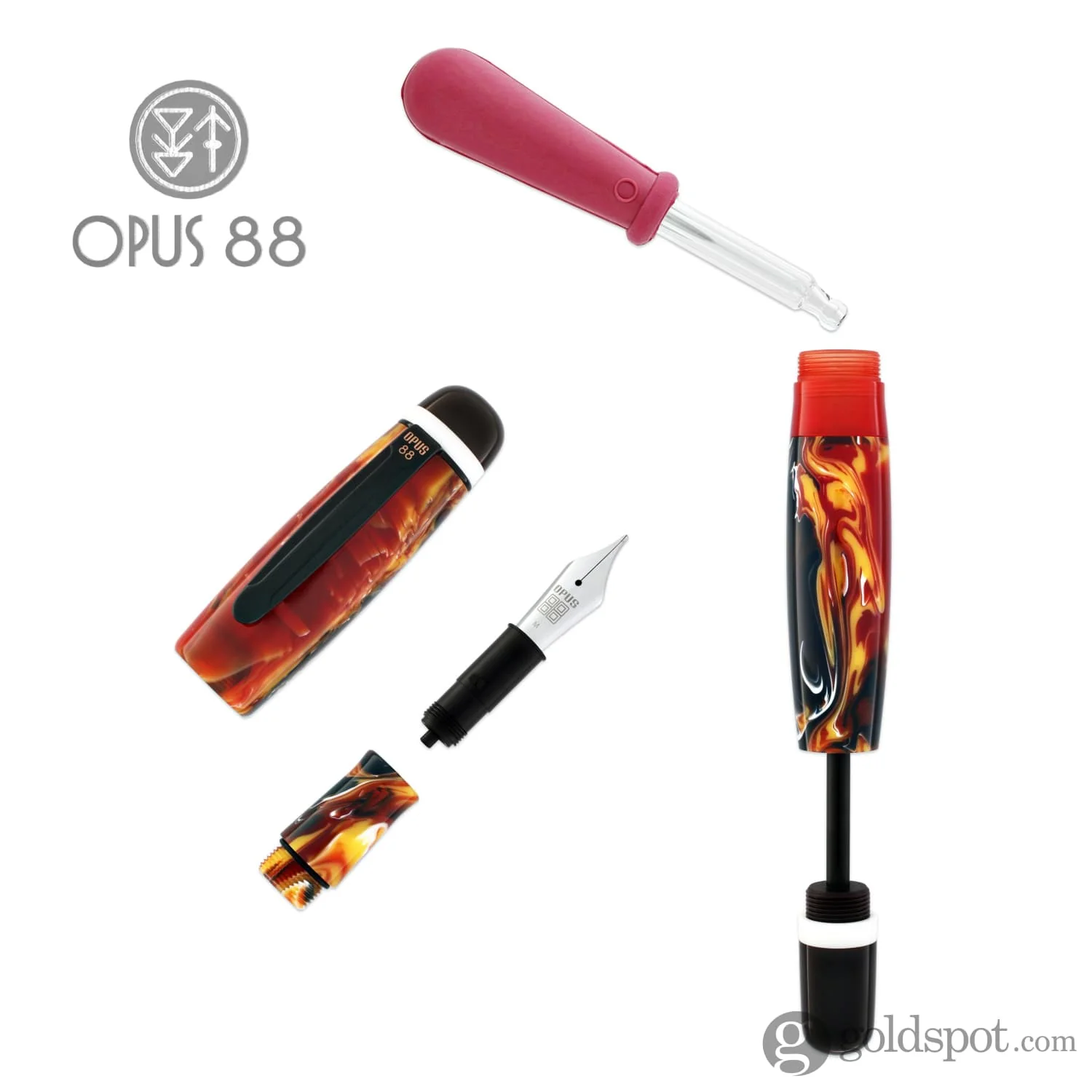 Opus 88 Bela Fountain Pen in Red - Image 8
