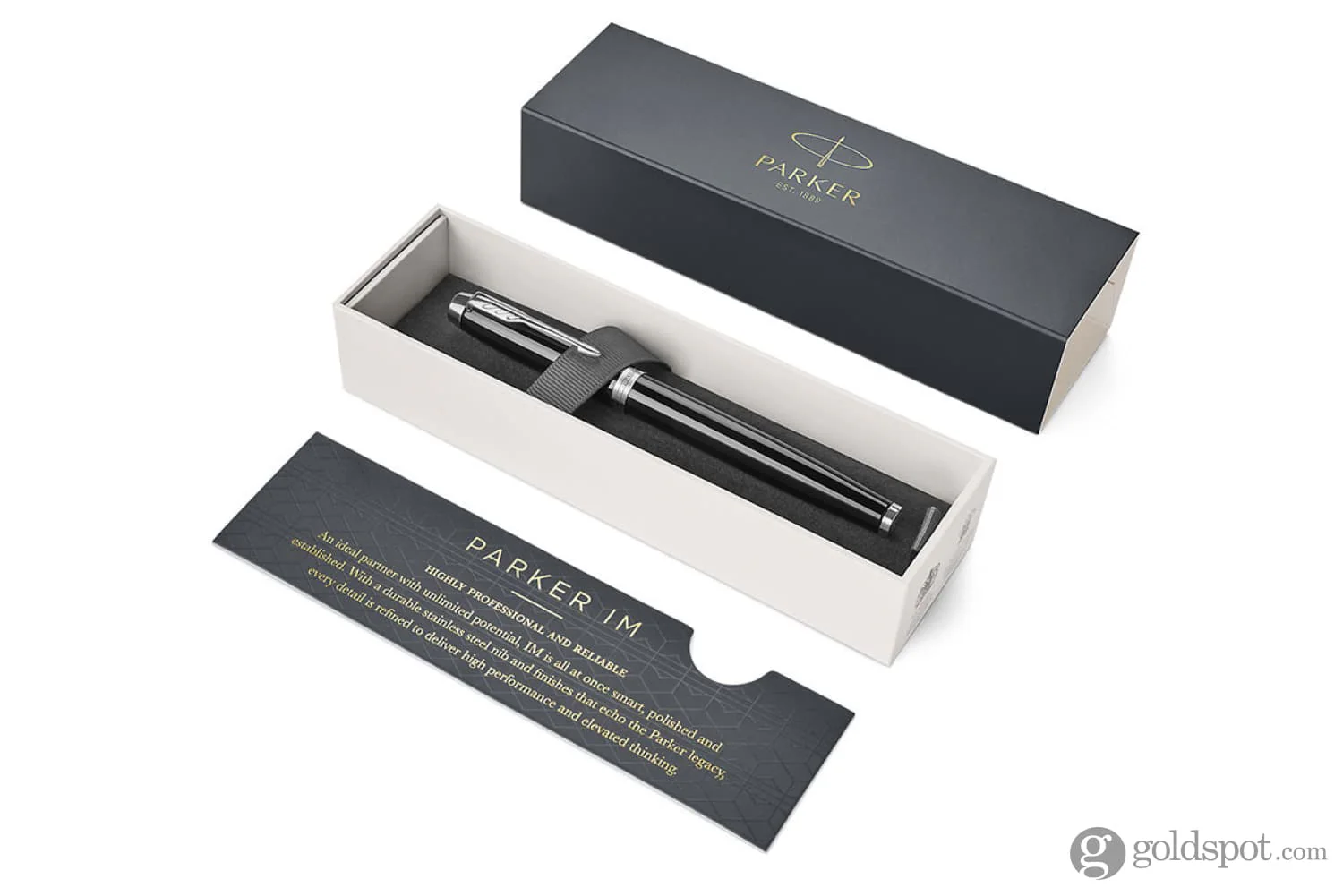 Parker IM Fountain Pen in Black with Chrome Trim - Fine Point - Image 6