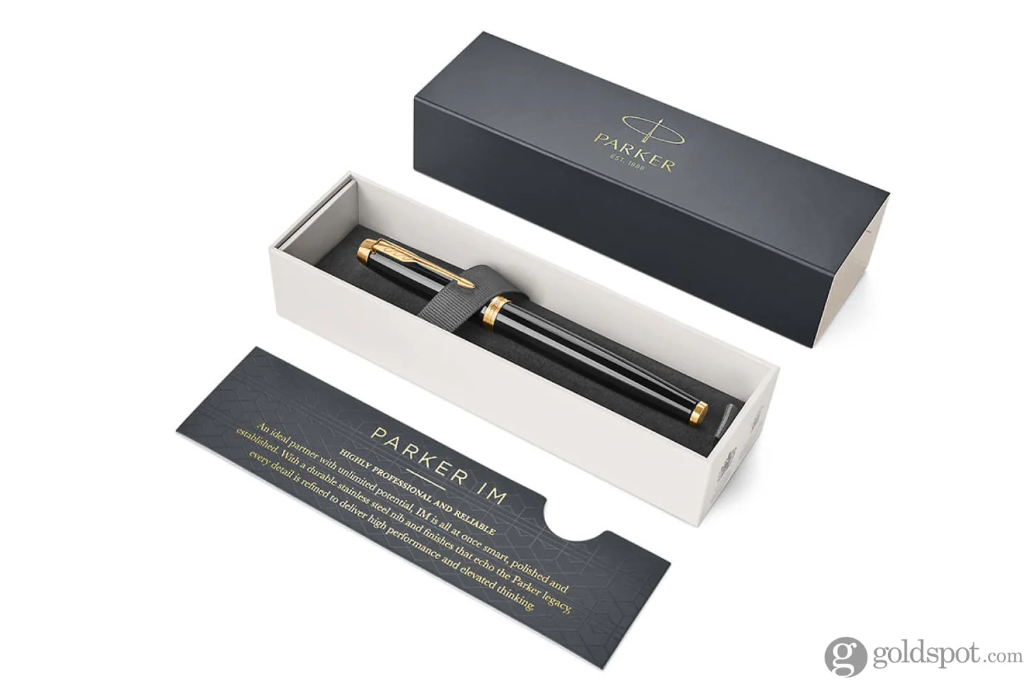 Parker IM Rollerball Pen in Black with Gold Trim - Image 6
