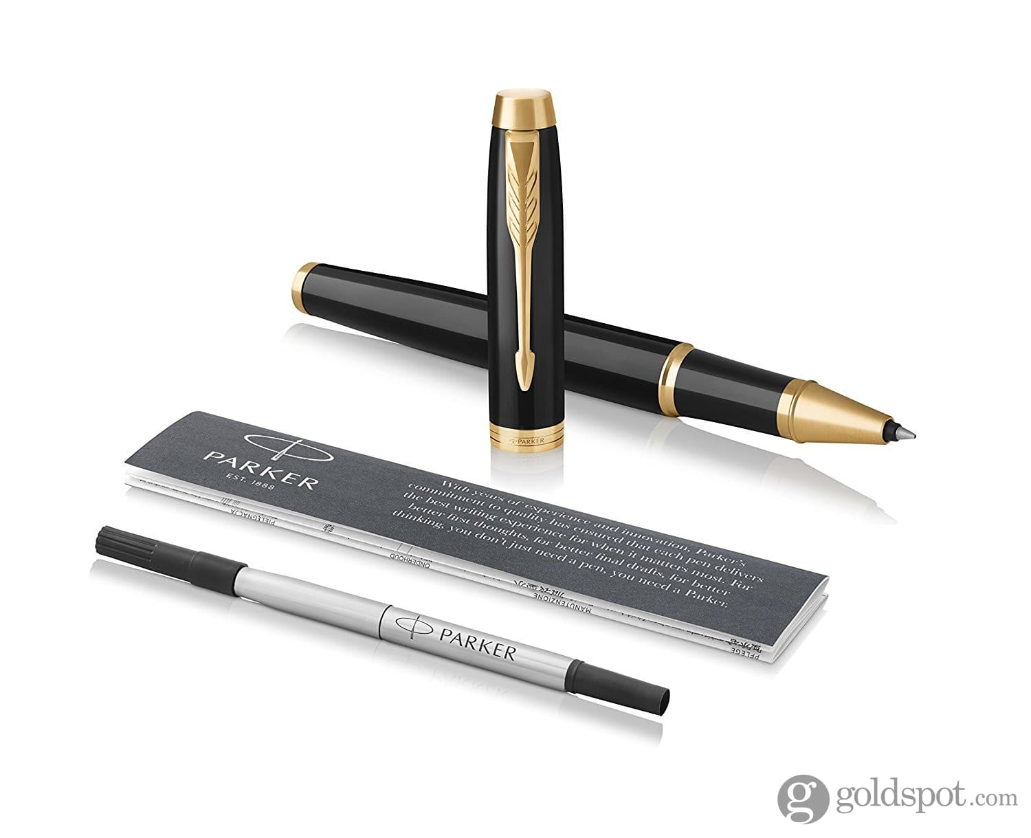Parker IM Rollerball Pen in Black with Gold Trim - Image 7