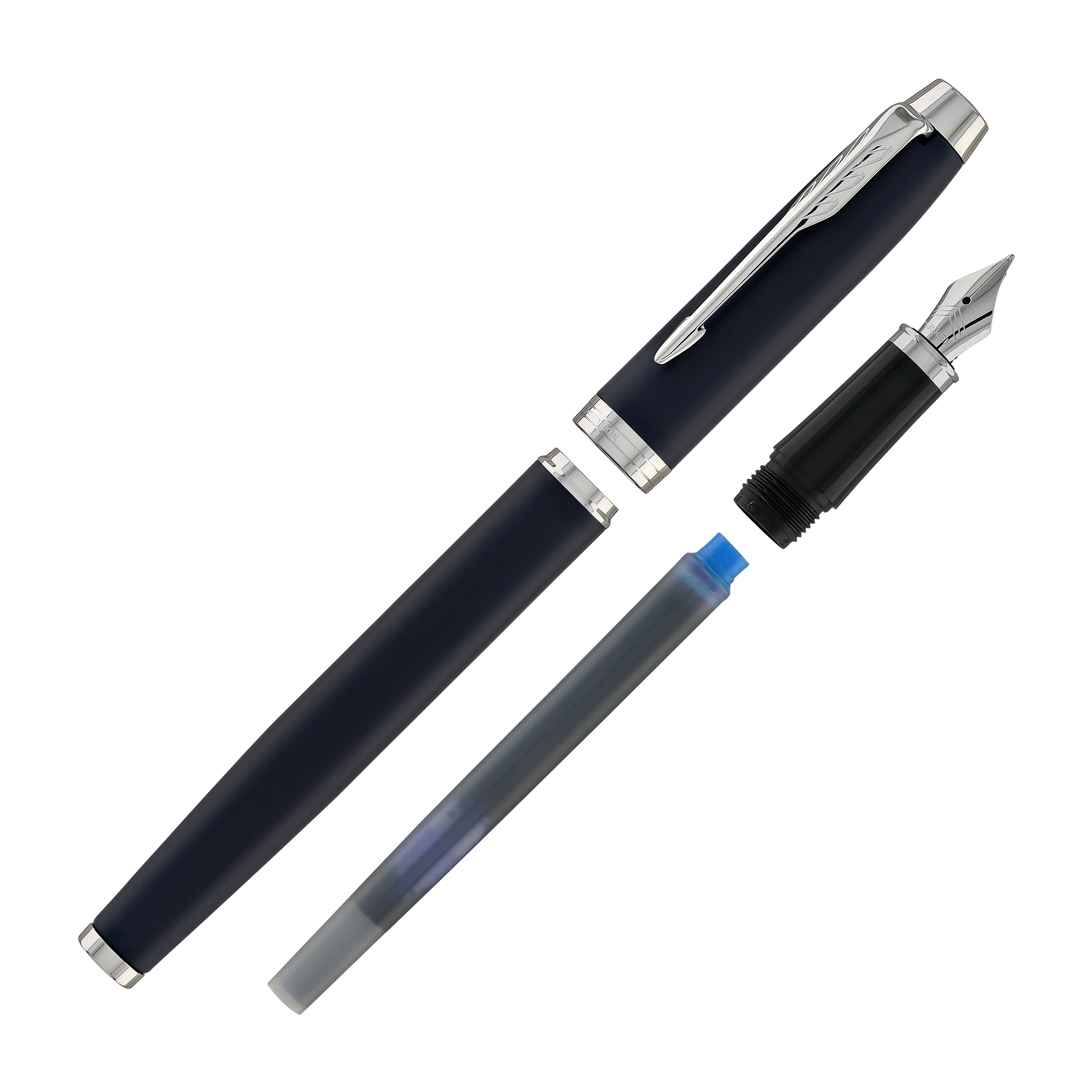 Parker IM Fountain Pen in Blue with Chrome Trim - Medium Point - Image 7