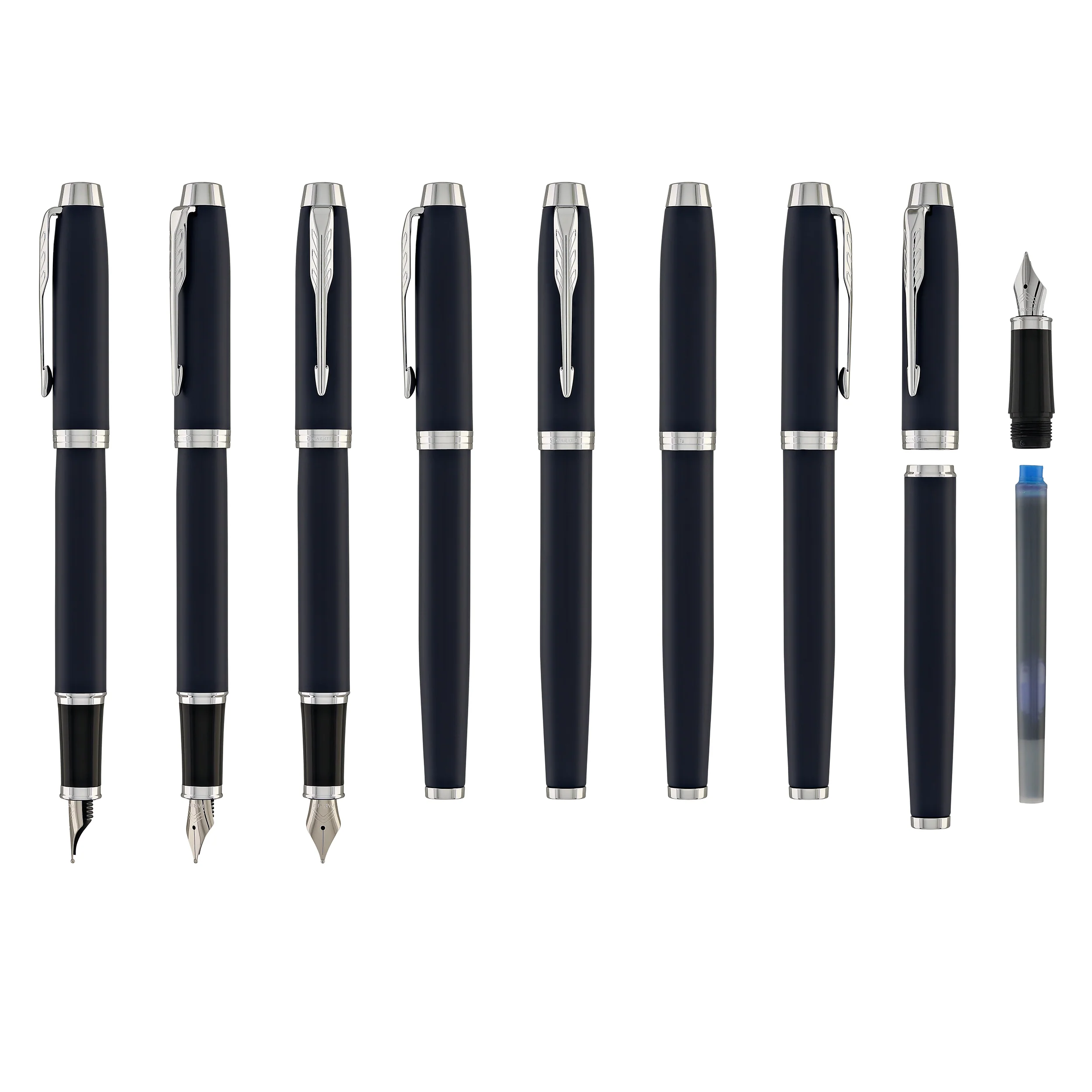 Parker IM Fountain Pen in Blue with Chrome Trim - Medium Point - Image 8