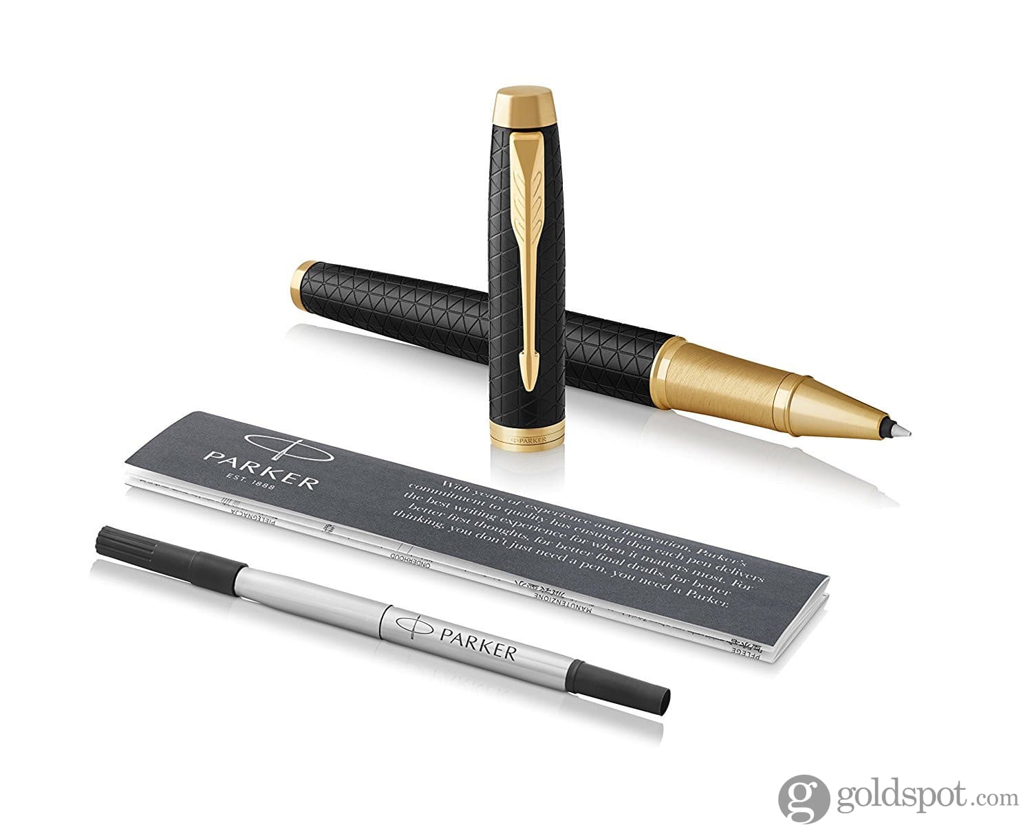 Parker IM Premium Rollerball Pen in Black with Gold Trim - Image 6