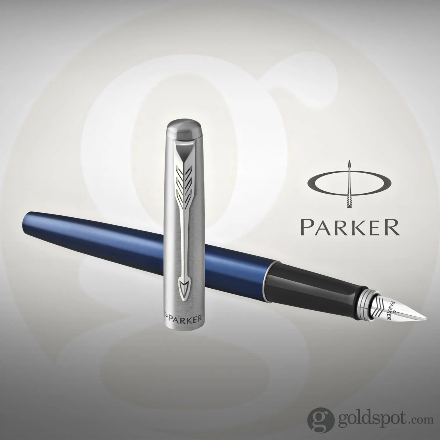 Parker Jotter Fountain Pen in Royal Blue with Chrome Trim - Medium Point - Image 3