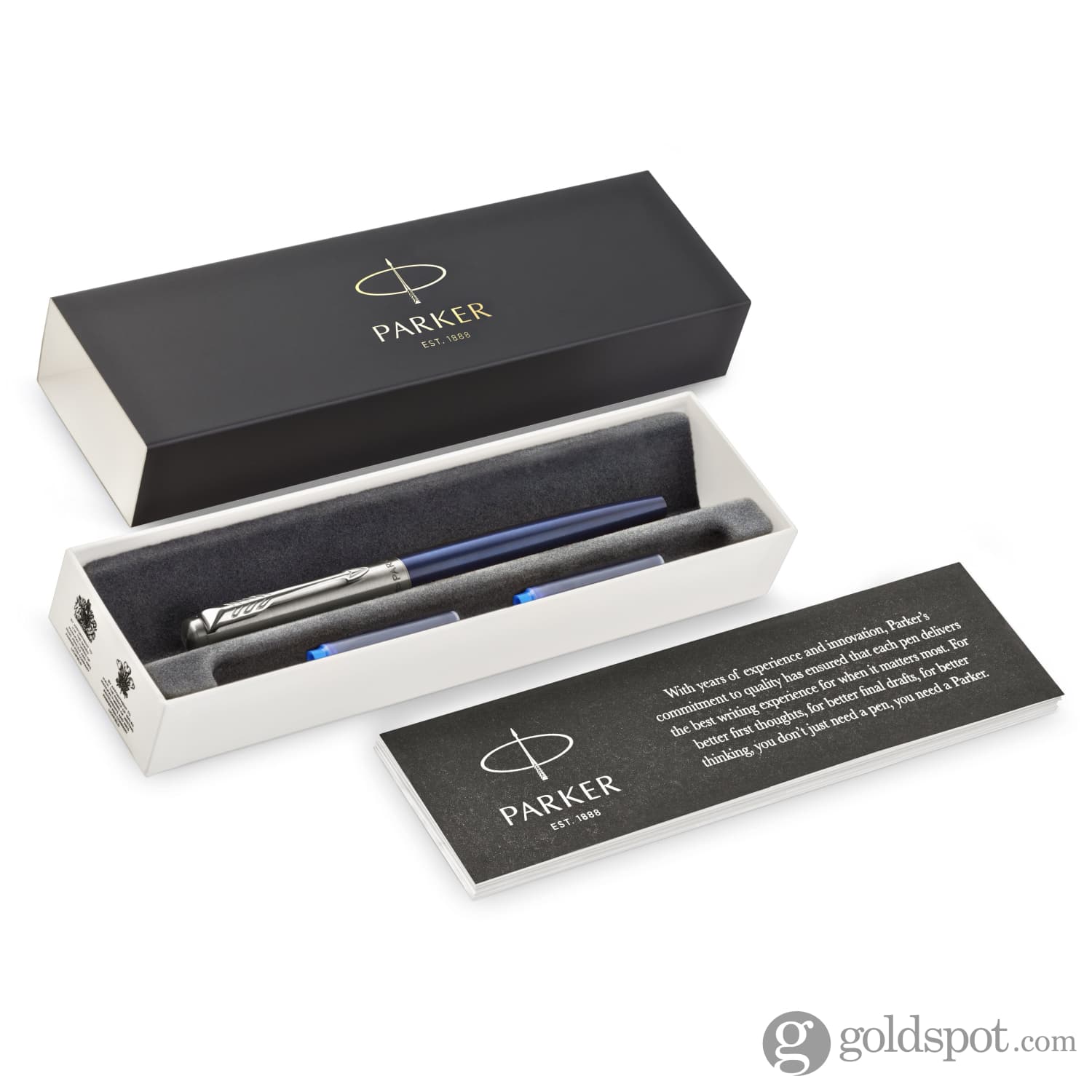 Parker Jotter Fountain Pen in Royal Blue with Chrome Trim - Medium Point - Image 4
