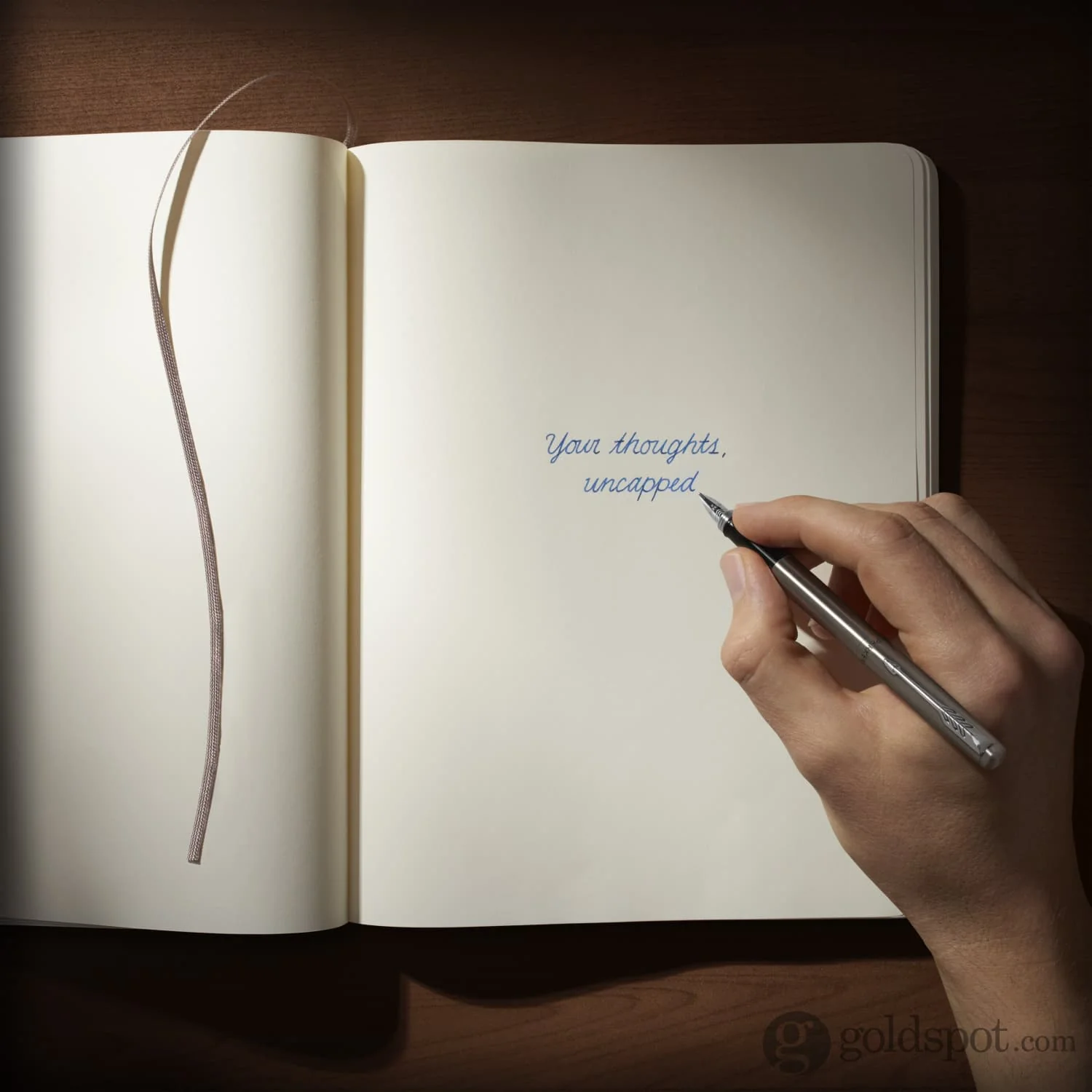 Parker Jotter Fountain Pen in Royal Blue with Chrome Trim - Medium Point - Image 5