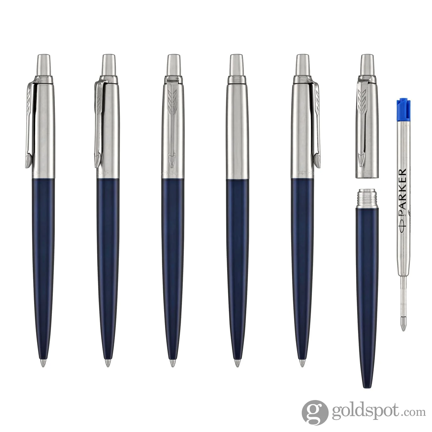 Parker Jotter Ballpoint Pen in Royal Blue Chrome Trim - Image 6