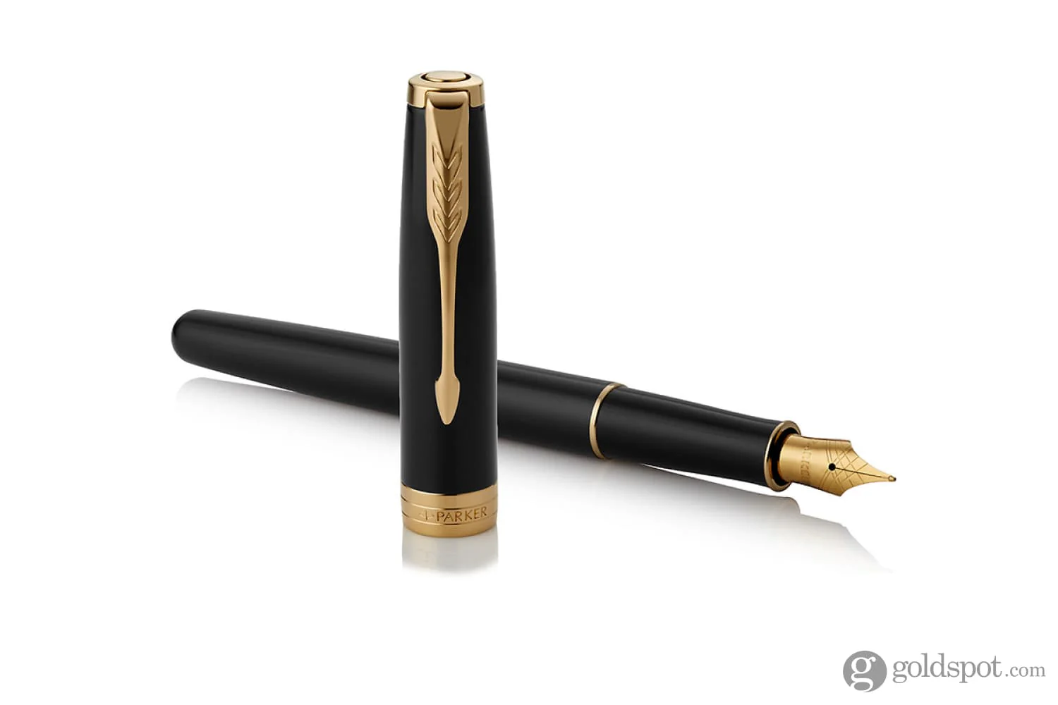 Parker Sonnet Fountain Pen in Lacquered Black with Gold Trim - Medium Point - Image 4