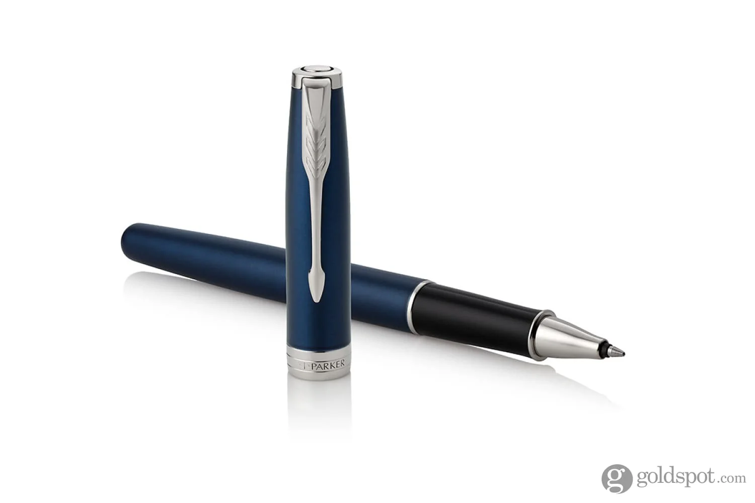 Parker Sonnet Rollerball Pen in Lacquered Blue with Chrome Trim - Image 3