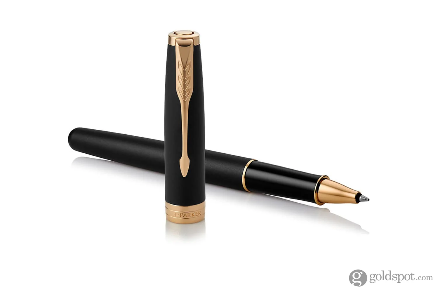 Parker Sonnet Rollerball Pen in Matte Lacquered Black with Gold Trim - Image 4