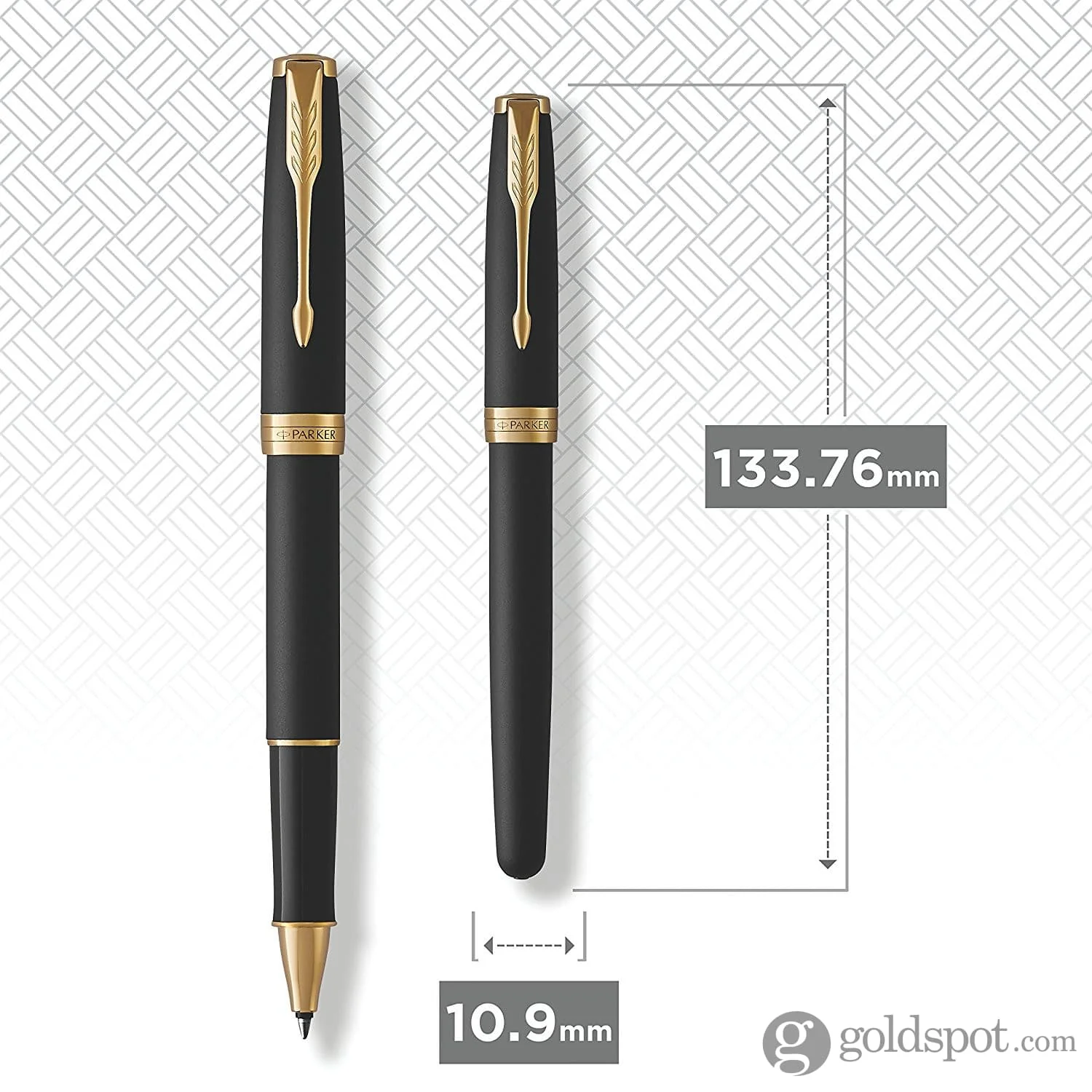 Parker Sonnet Rollerball Pen in Matte Lacquered Black with Gold Trim - Image 5