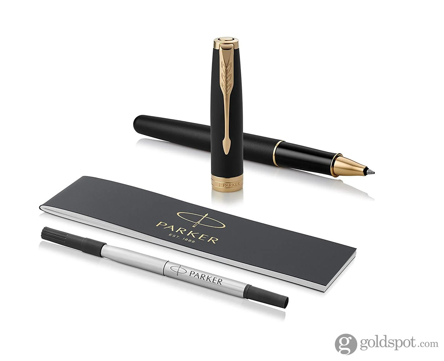 Parker Sonnet Rollerball Pen in Matte Lacquered Black with Gold Trim - Image 6