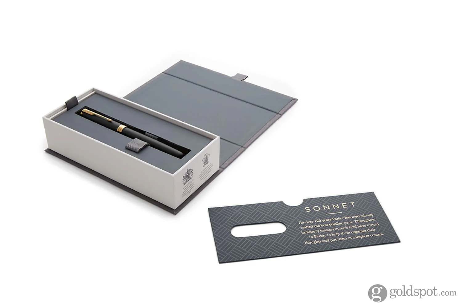 Parker Sonnet Rollerball Pen in Matte Lacquered Black with Gold Trim - Image 7