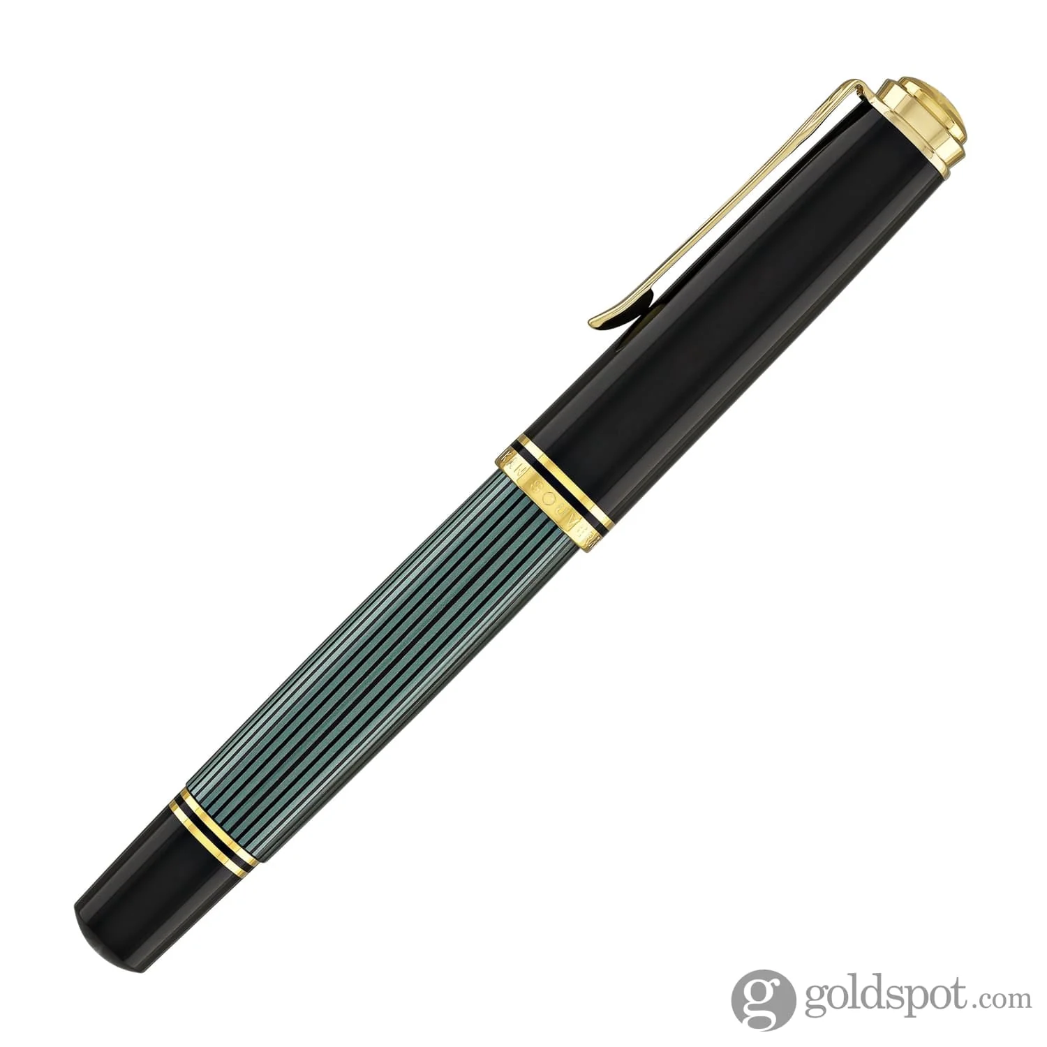 Pelikan Souveran M1000 Fountain Pen in Black & Green - 18K Gold Broad Point - Image 5